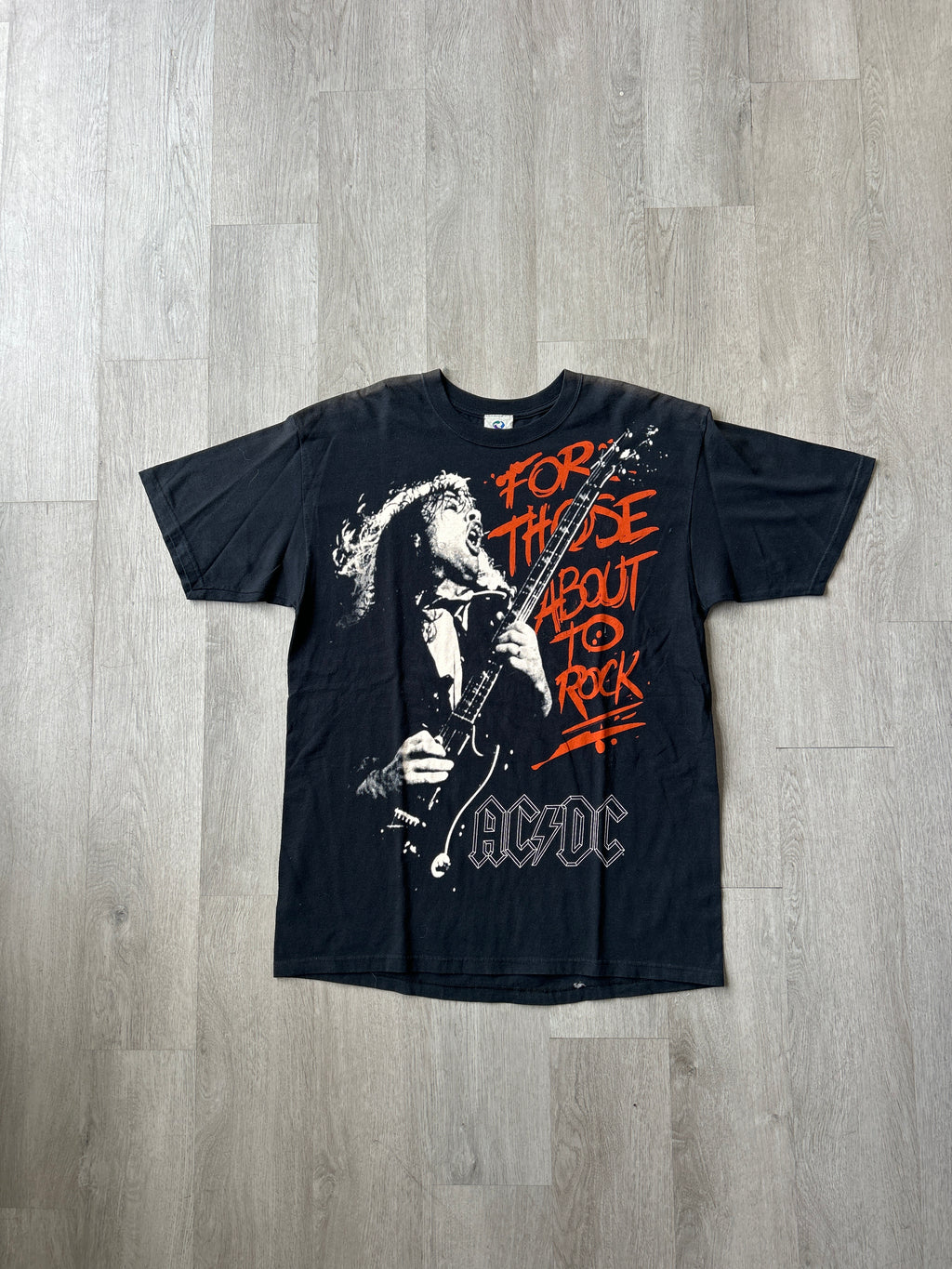 Vintage Liquid Blue AC/DC For Those About to Rock We Salute You Shirt