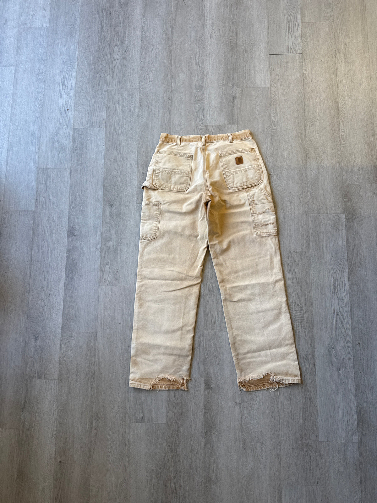 Vintage Carhartt Faded Distressed Tan Carpenter Pants
