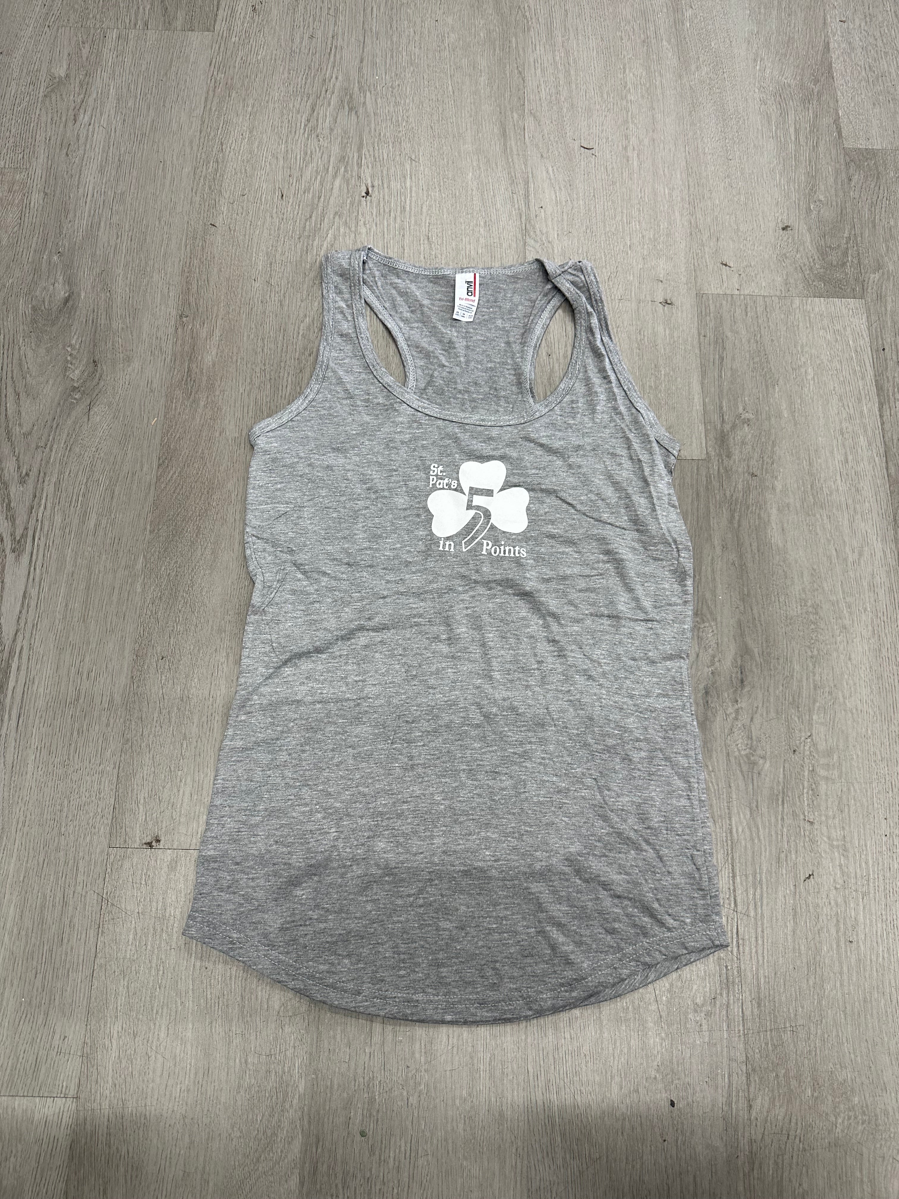 Women’s Grey w/ White St. Pat’s in 5 Points Tank Top