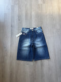 Y2K Indigo 30 Baggy Faded Denim Shorts