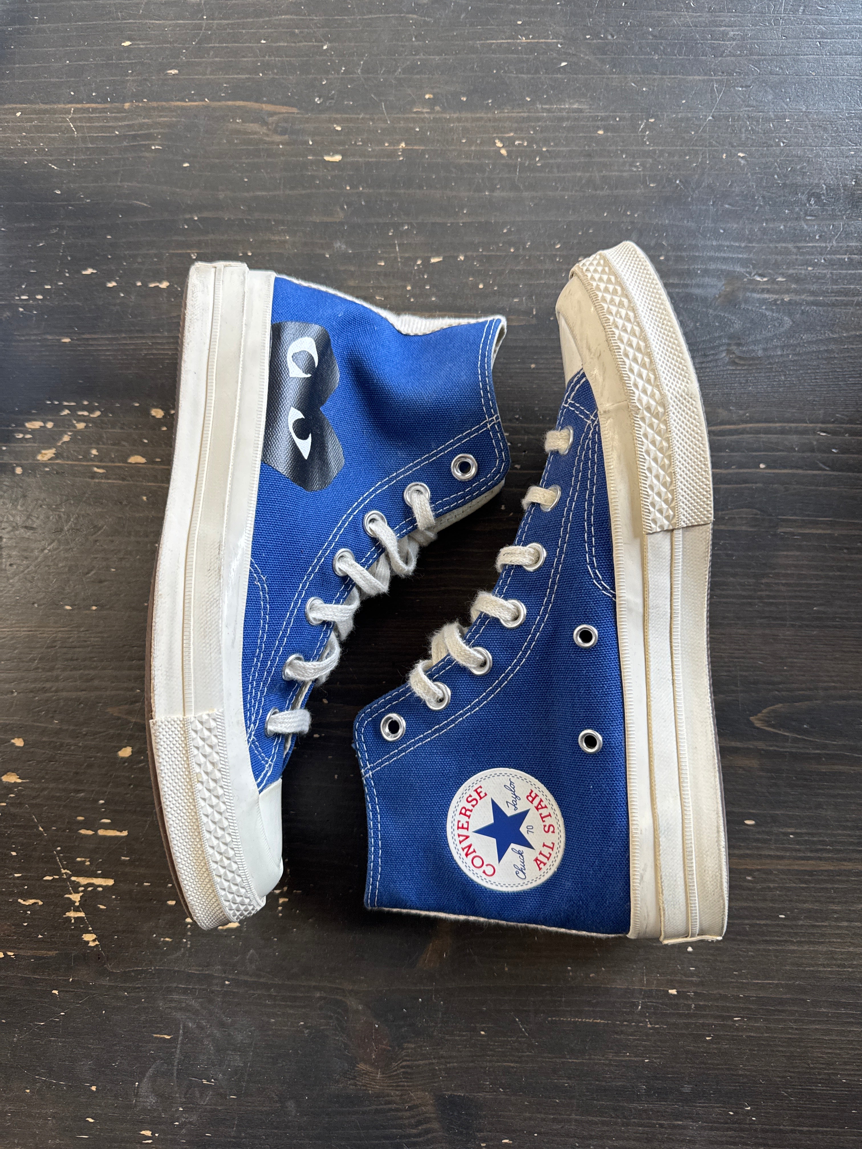 Pre Owned Comme des Garcons Blue Hi Top Converse