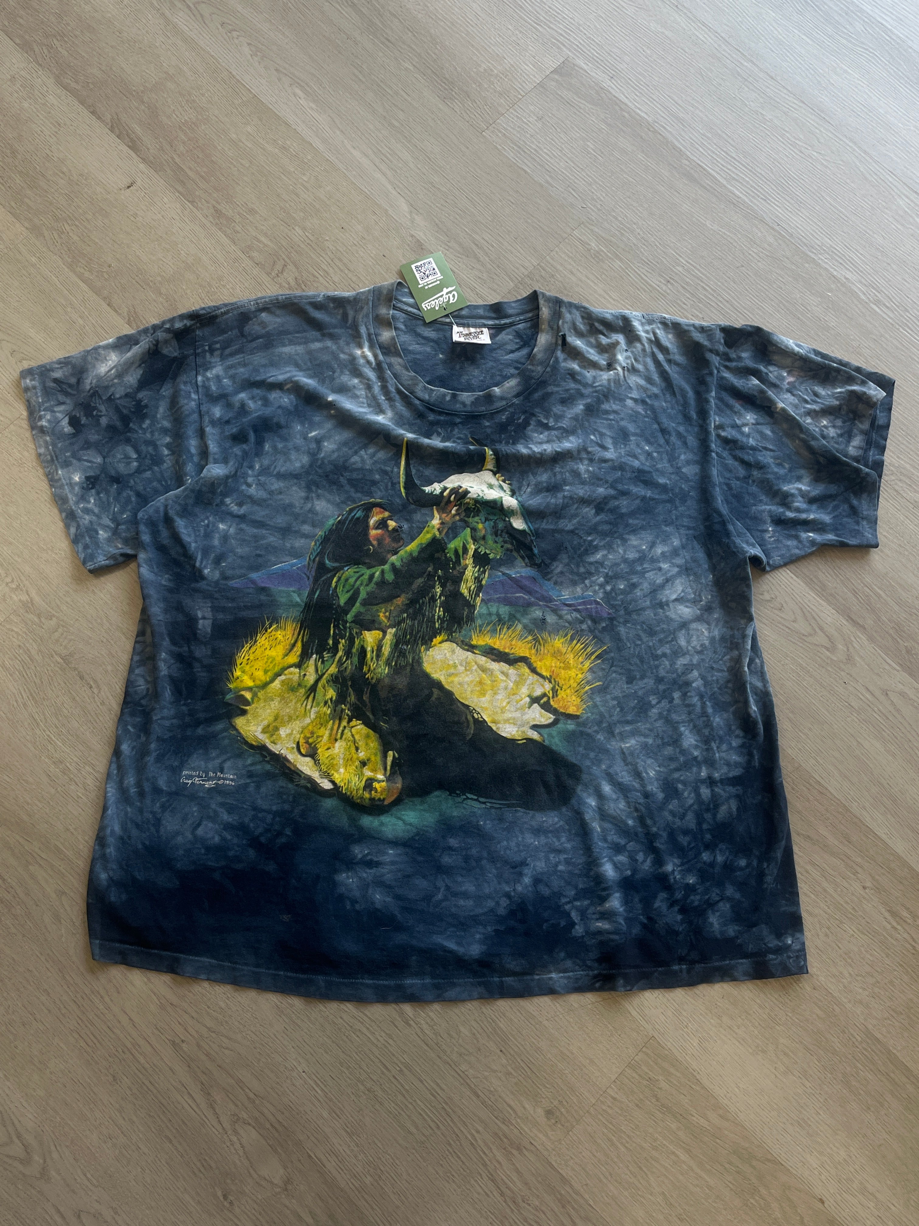 Vintage 1996 Indian and Skull by Craig Fermant Tie-Dye Tee