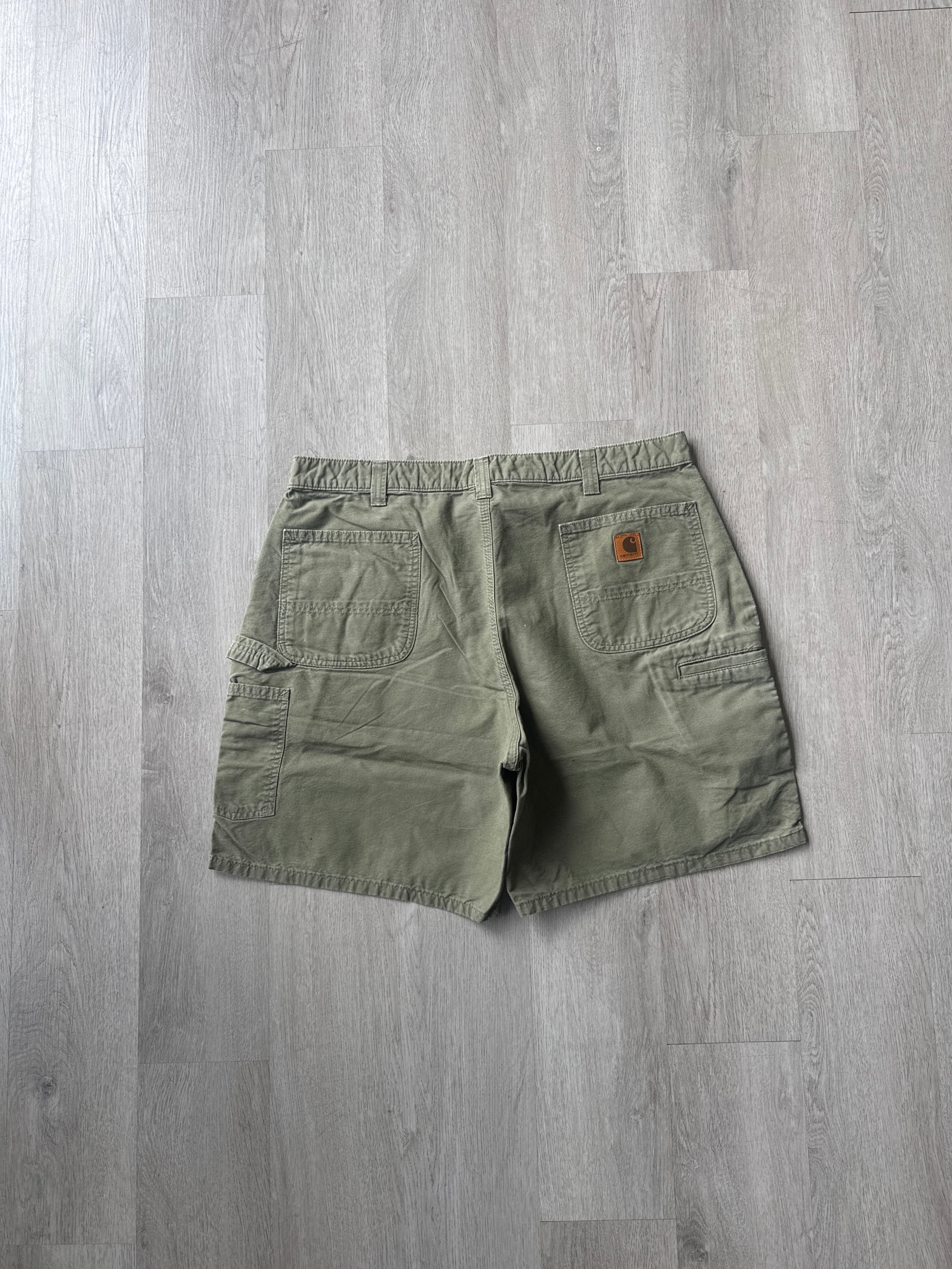 Vintage Carhartt Original Fit Olive Green Carpenter Shorts