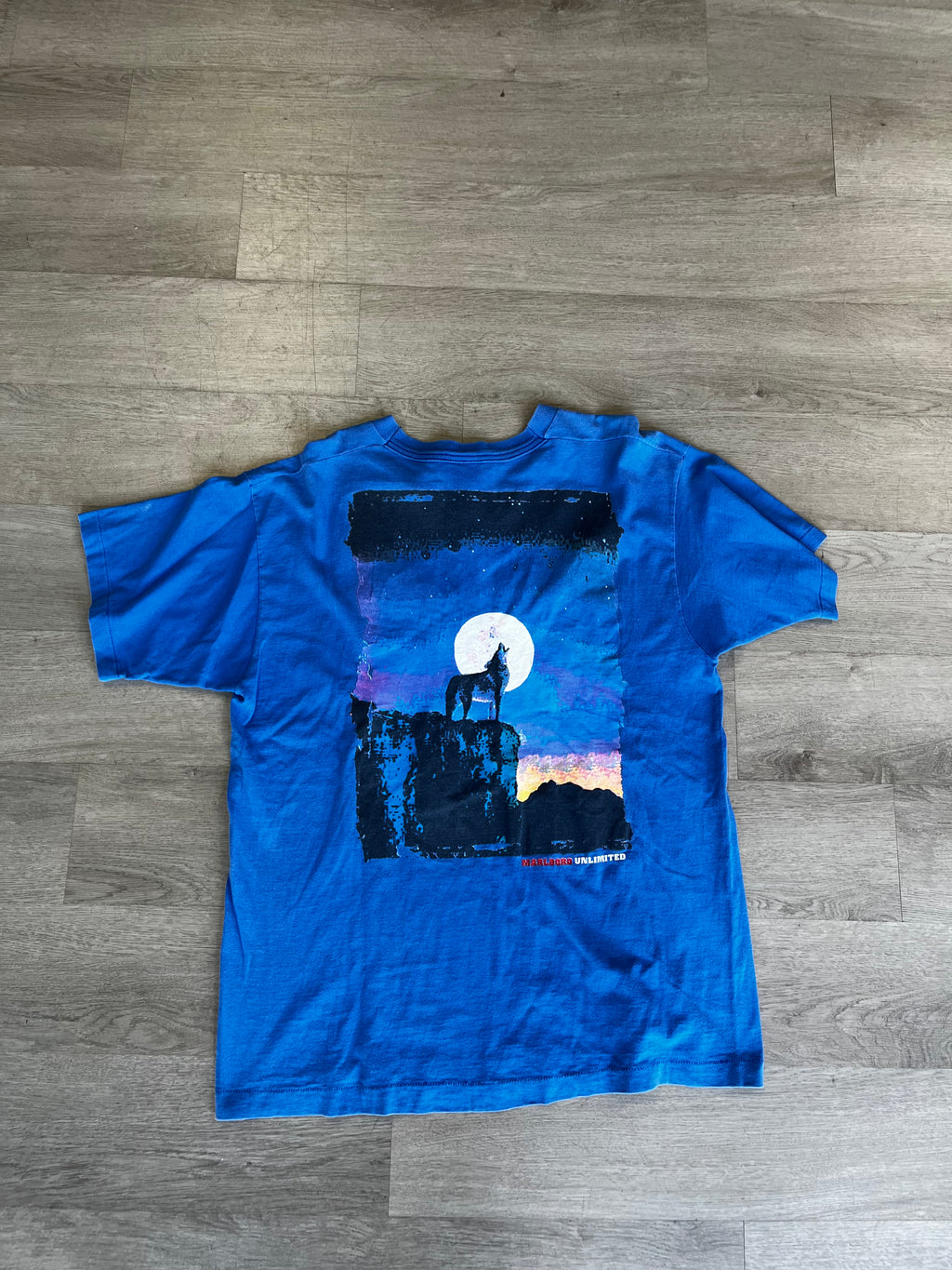 Vintage 90s Marlboro Unlimited Wolf Moon Tee
