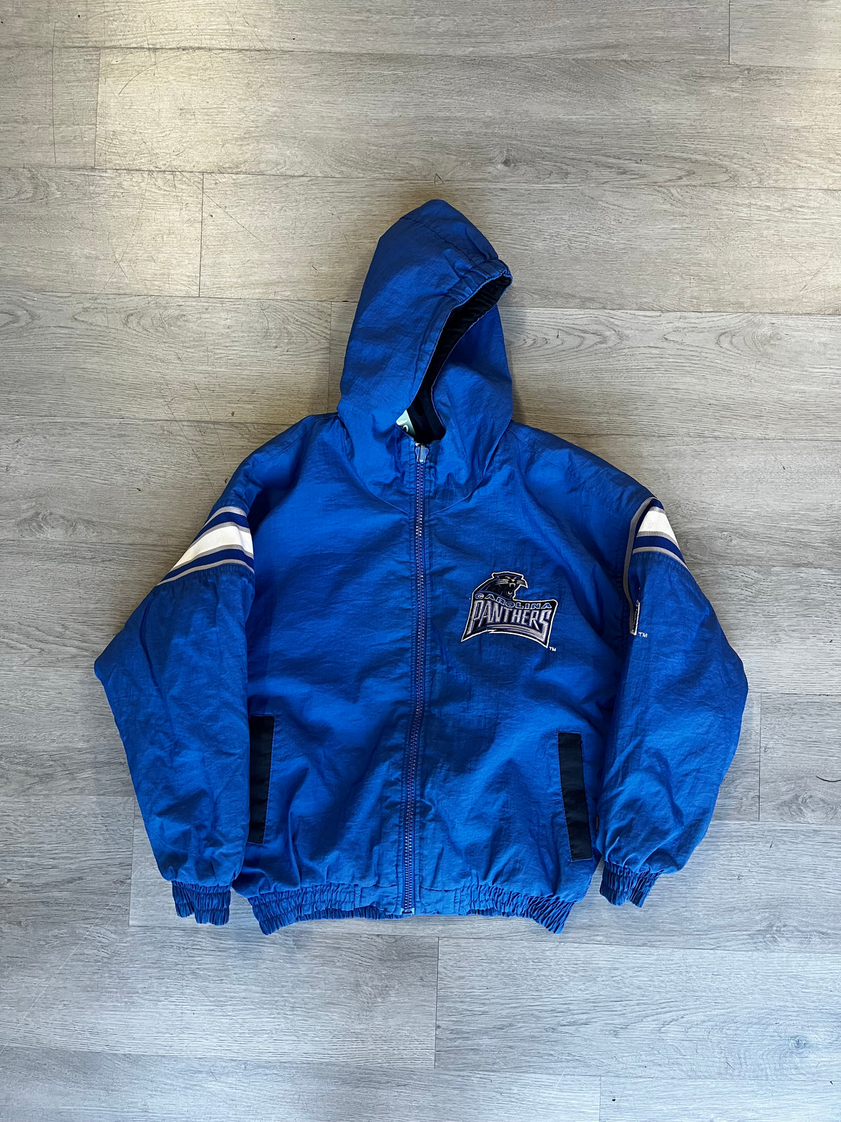Vintage Youth 1990s Carolina Panthers Reversible Hooded Jacket