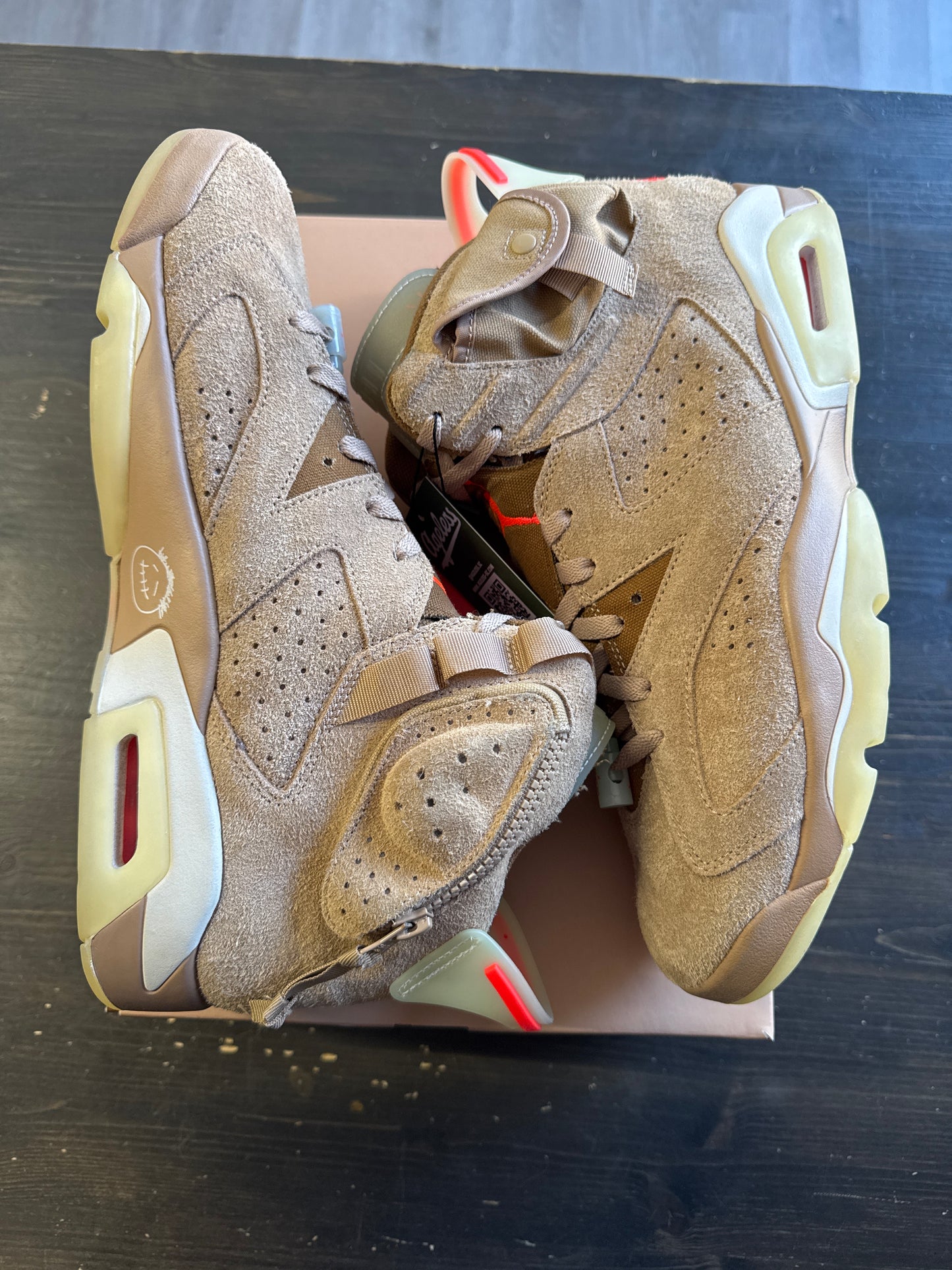 Pre-owned Jordan Retro 6 Travis Scott British Khaki