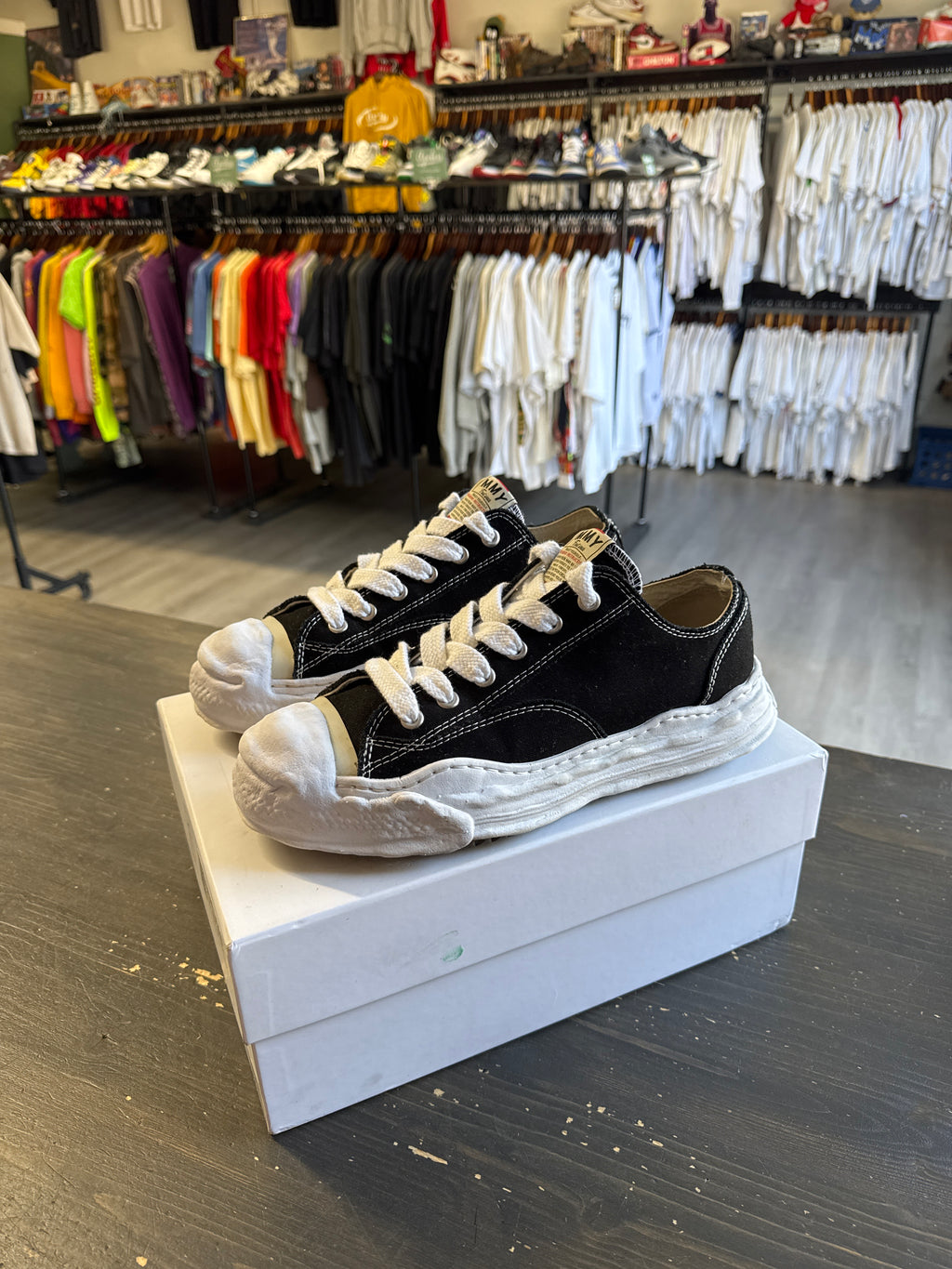 Pre-owned Maison Mihara Yasuhiro Hank OG Sole Canvas Low Black