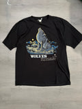 Vintage 90s World Wildlife Fund Howling Wolf Tee