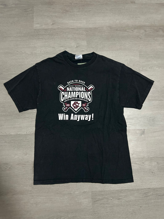 Black South Carolina Gamecocks Baseball Win Anyway Tee