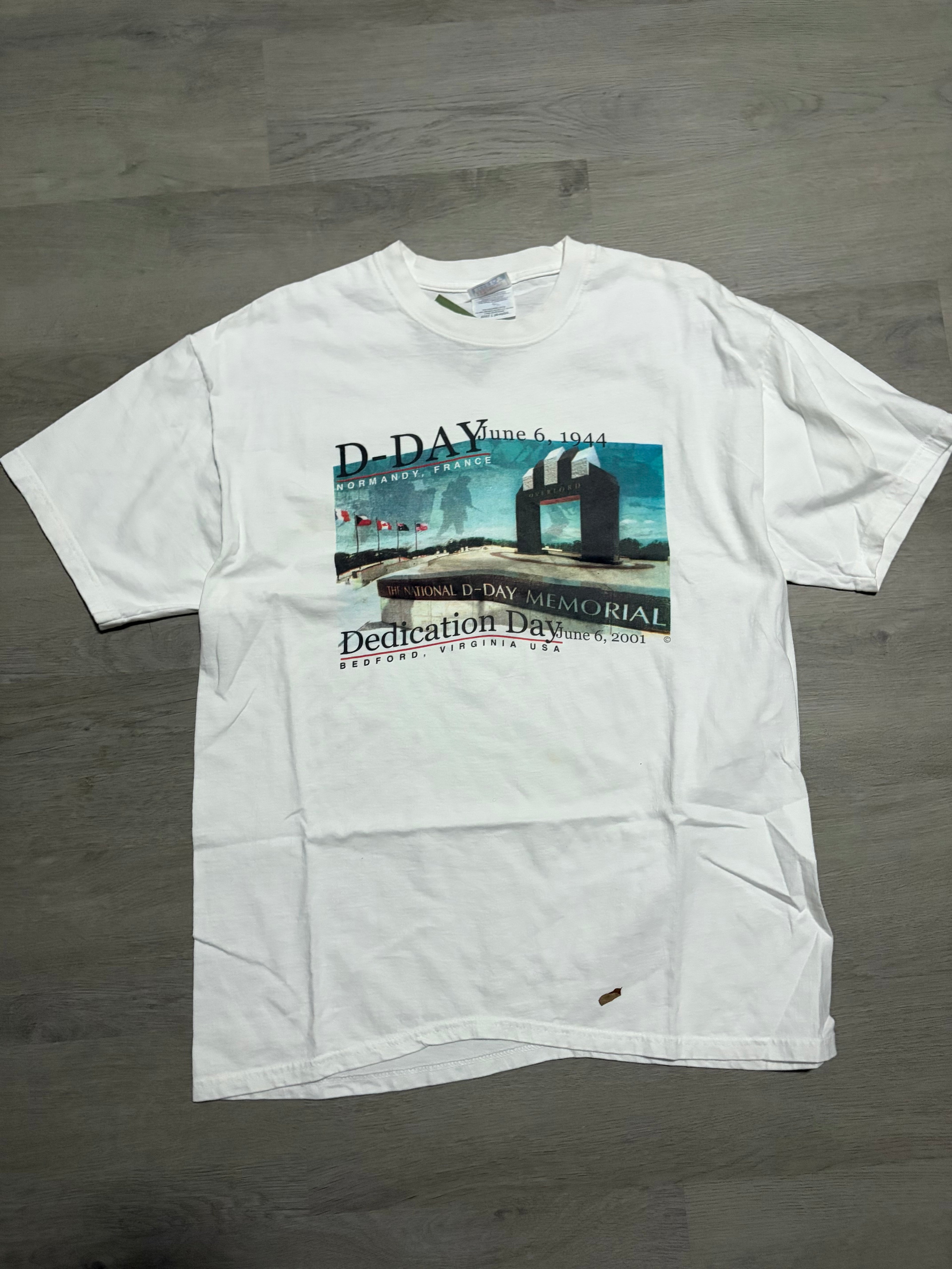 White D-Day Dedication Day Tee