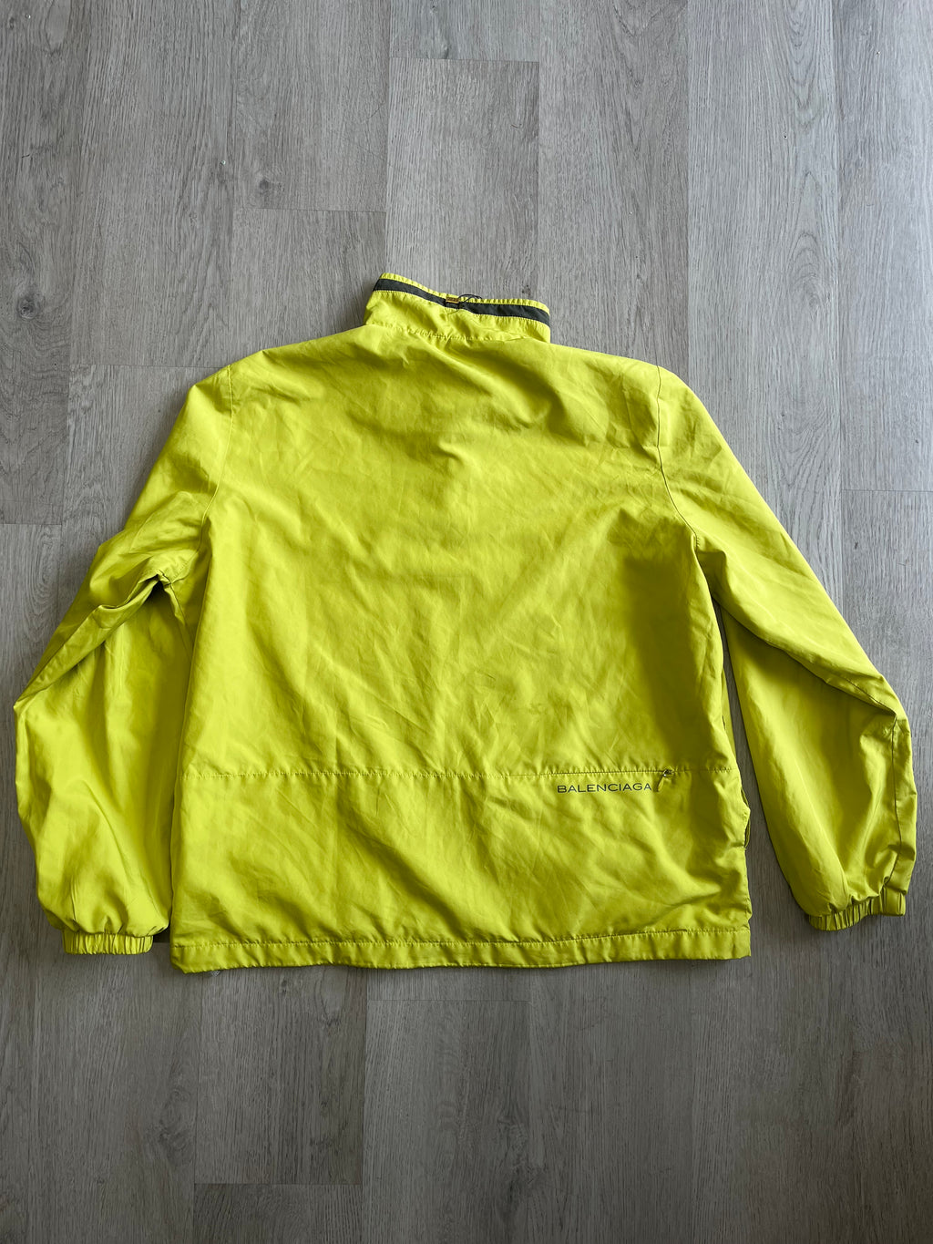 Balenciaga Lime Green Nylon Windbreaker Jacket