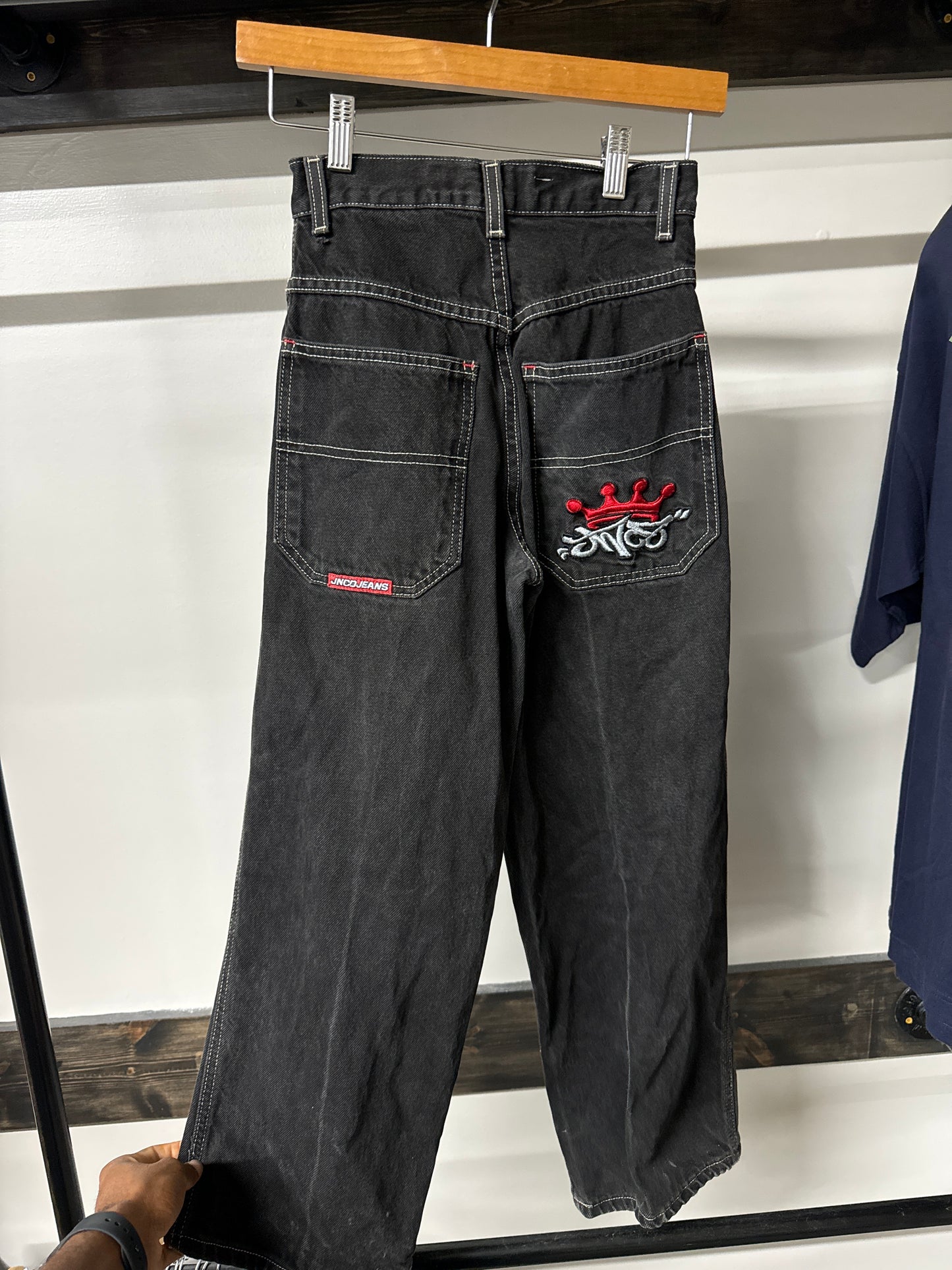 Youth Y2K Jnco Red Crown Denim Jeans