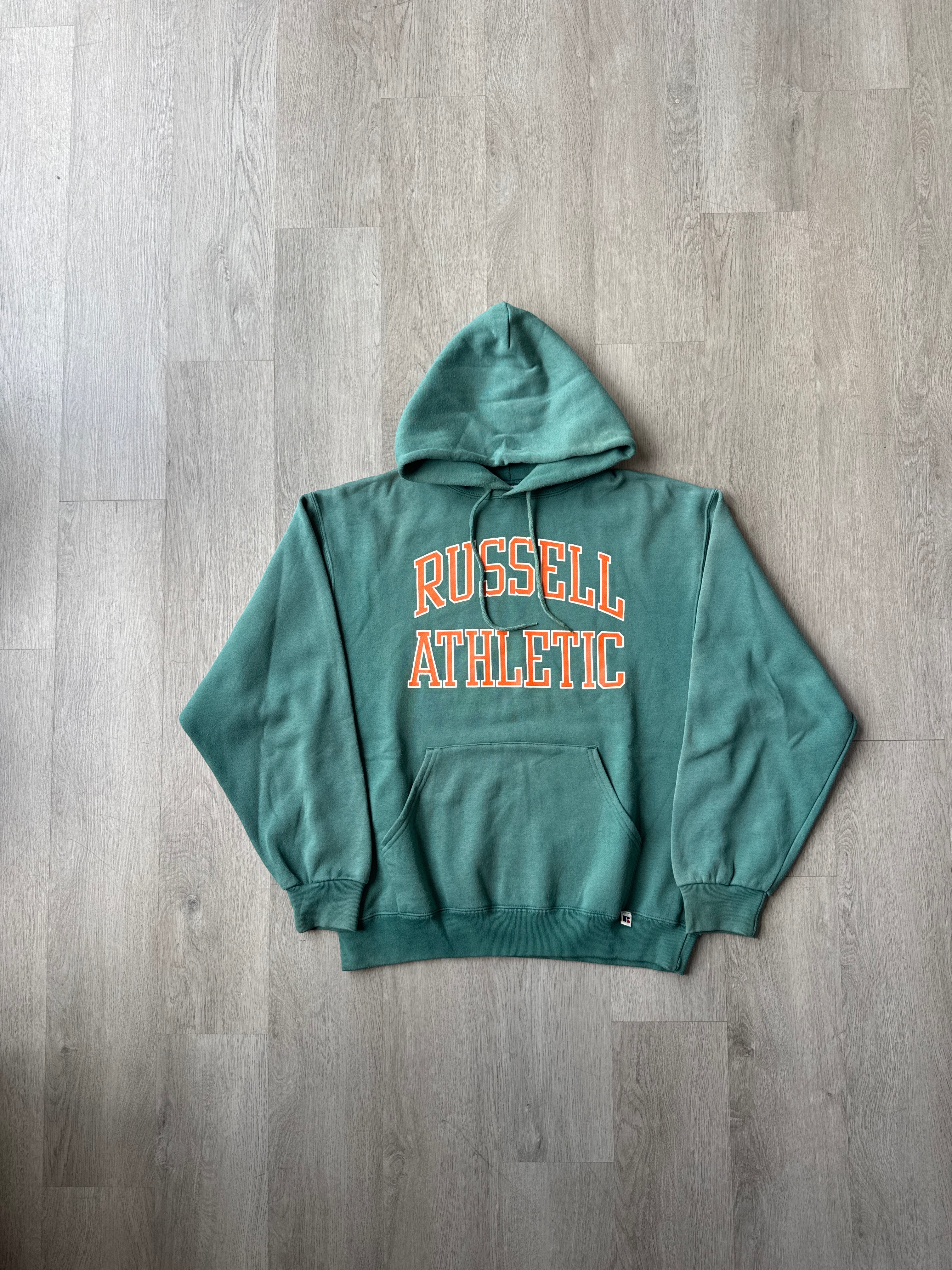Vintage 90s Russell Athletic Teal Logo Hoodie