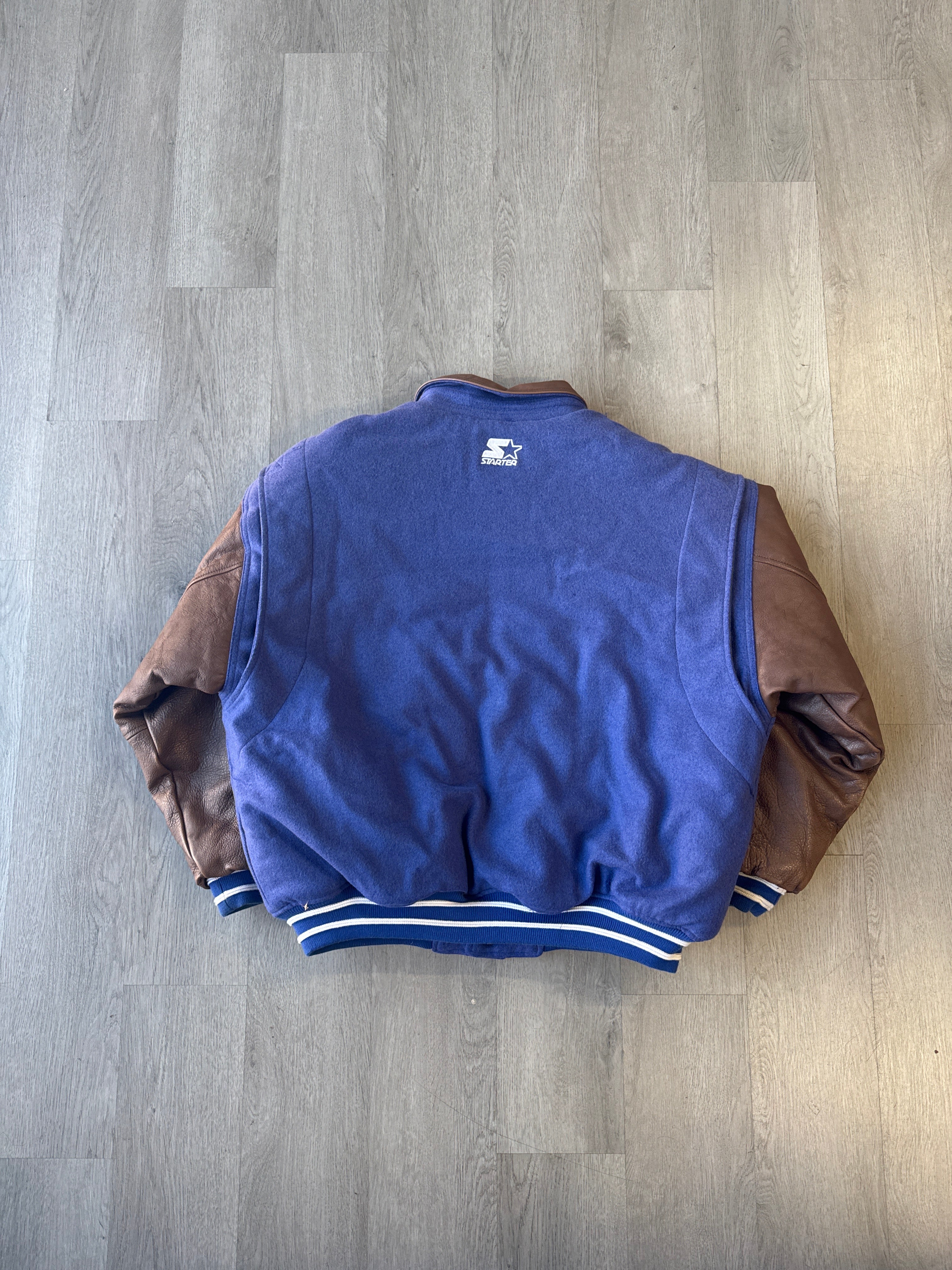 Vintage Starter New York Giants Leather Varsity Jacket