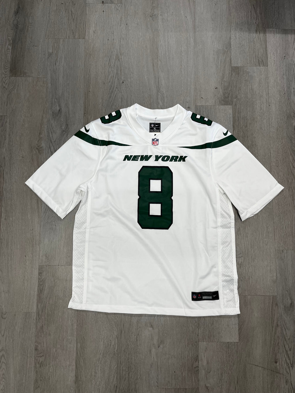 Nike New York Jets #8 Aaron Rodgers White Jersey
