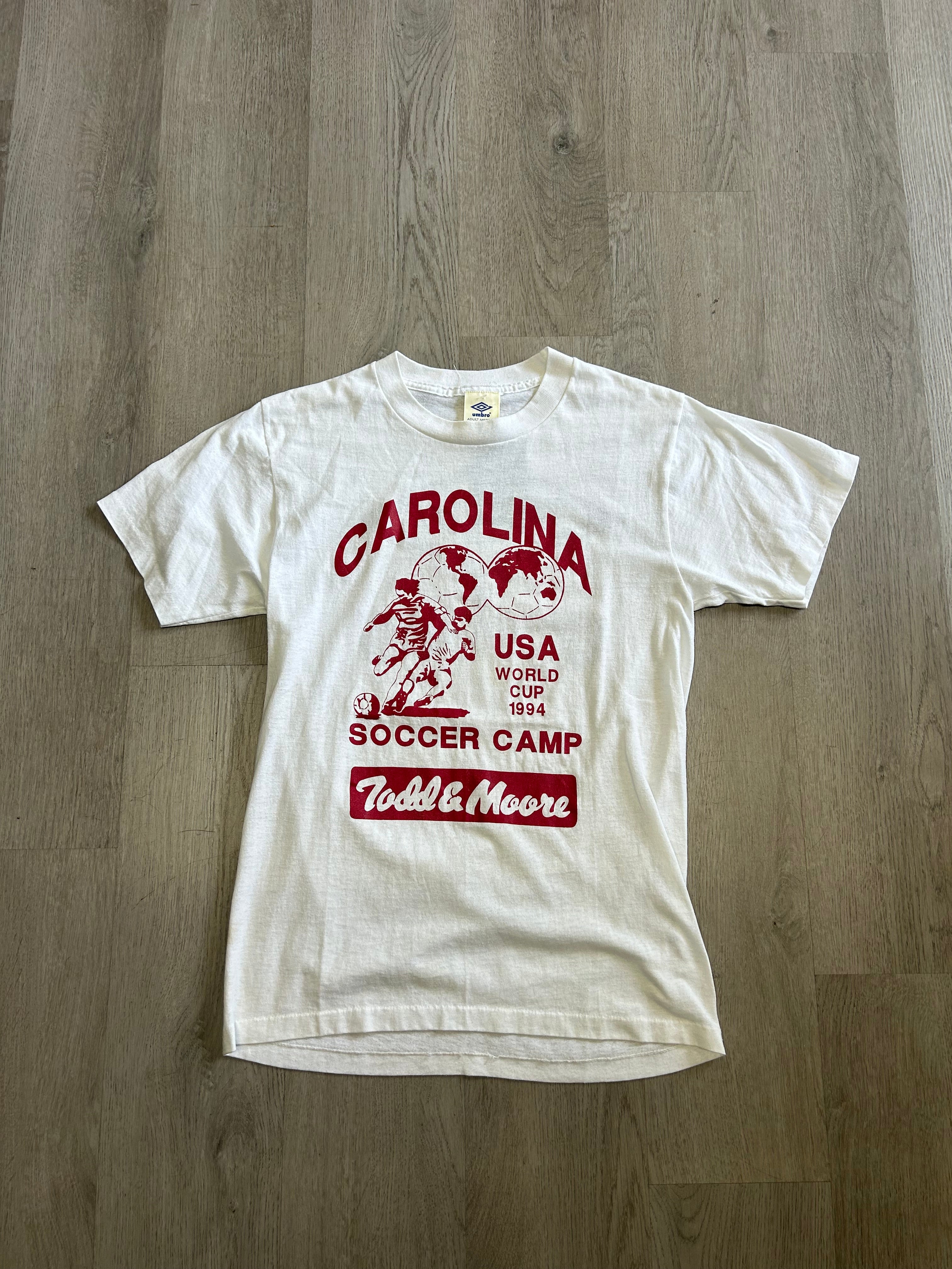 Vintage 1994 University of South Carolina Soccer Camp USA WORLD CUP Tee