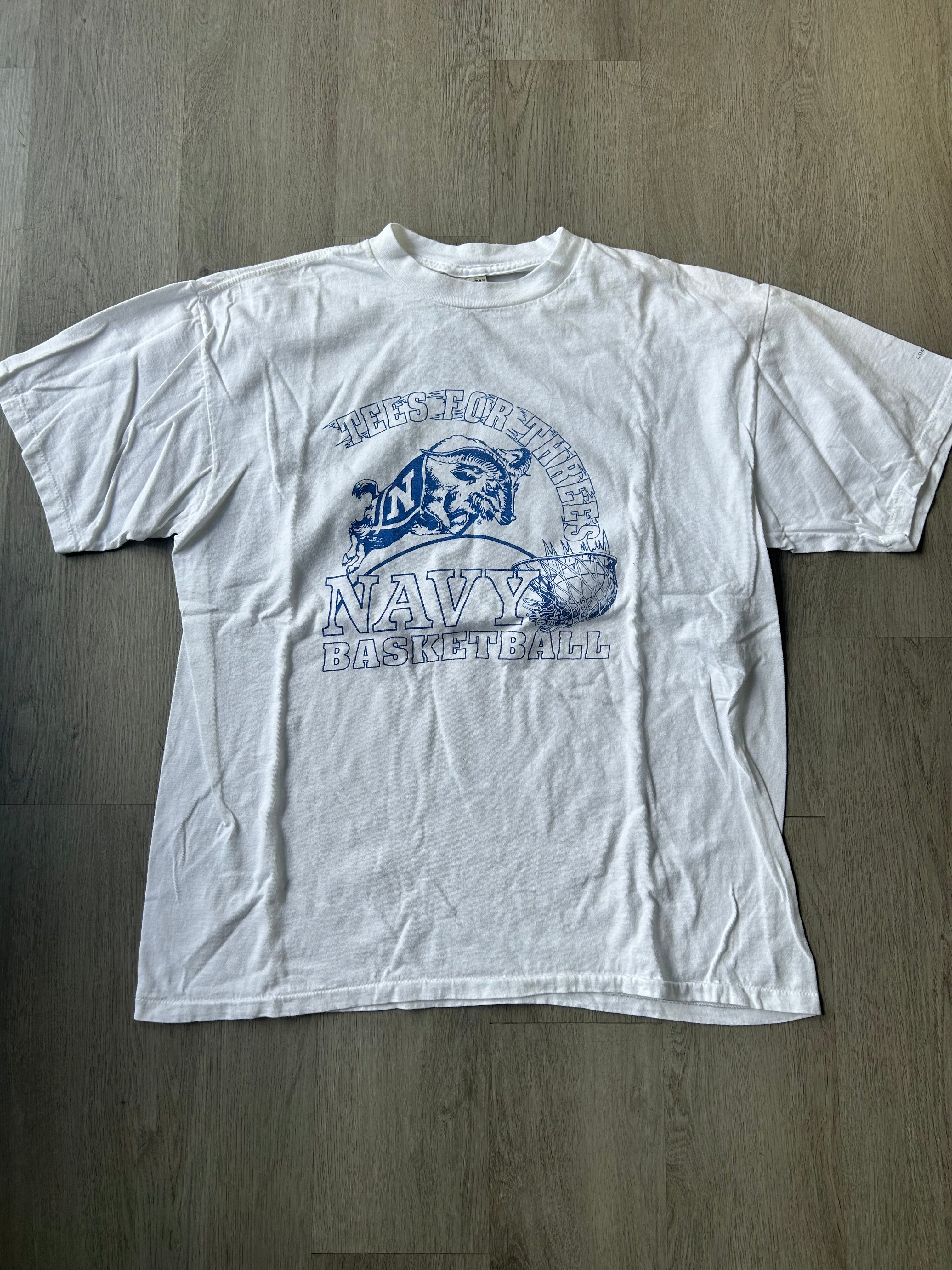 Vintage Navy Basketball Tee