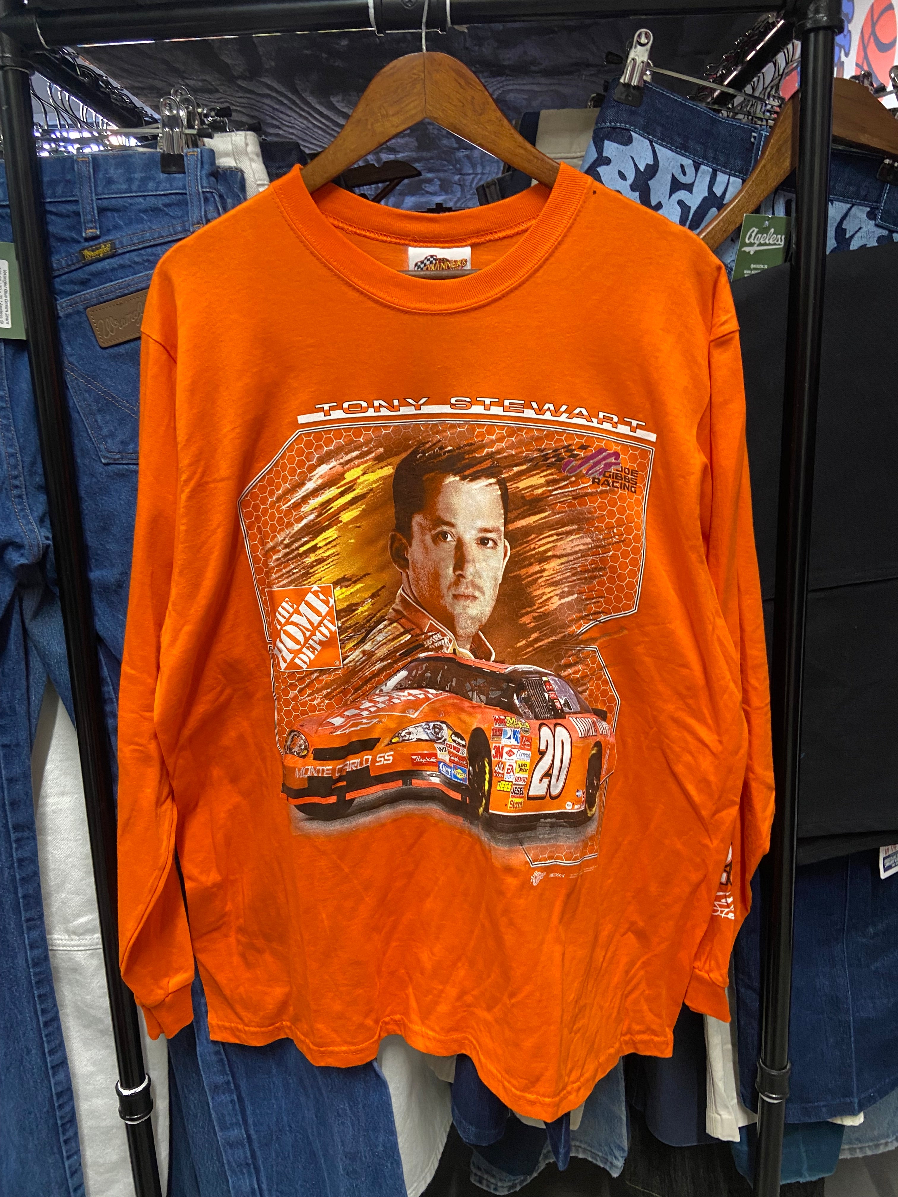 Vintage Tony Stewart Home Depot Racing Long-sleeve Tee