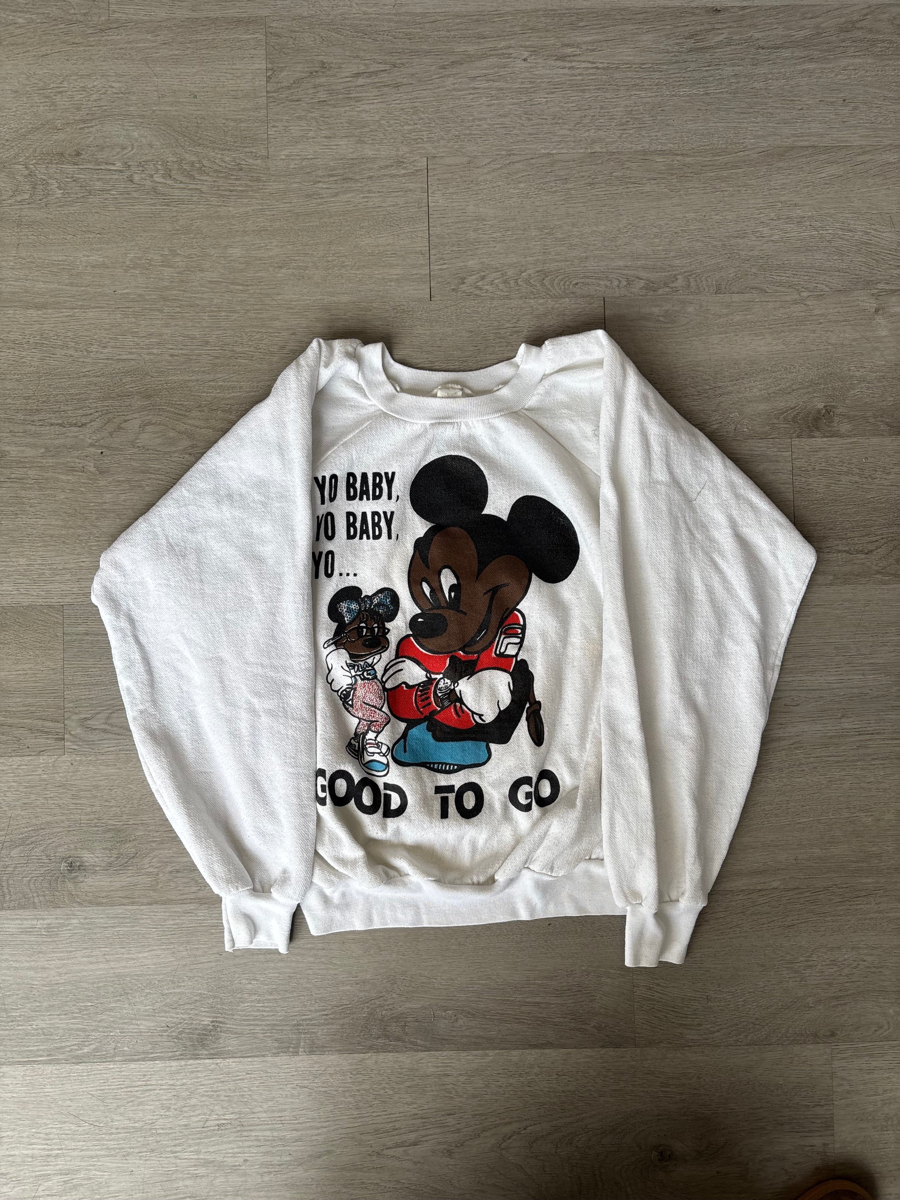 Vintage Bootleg Mickey Mouse Yo Baby Sweatshirt