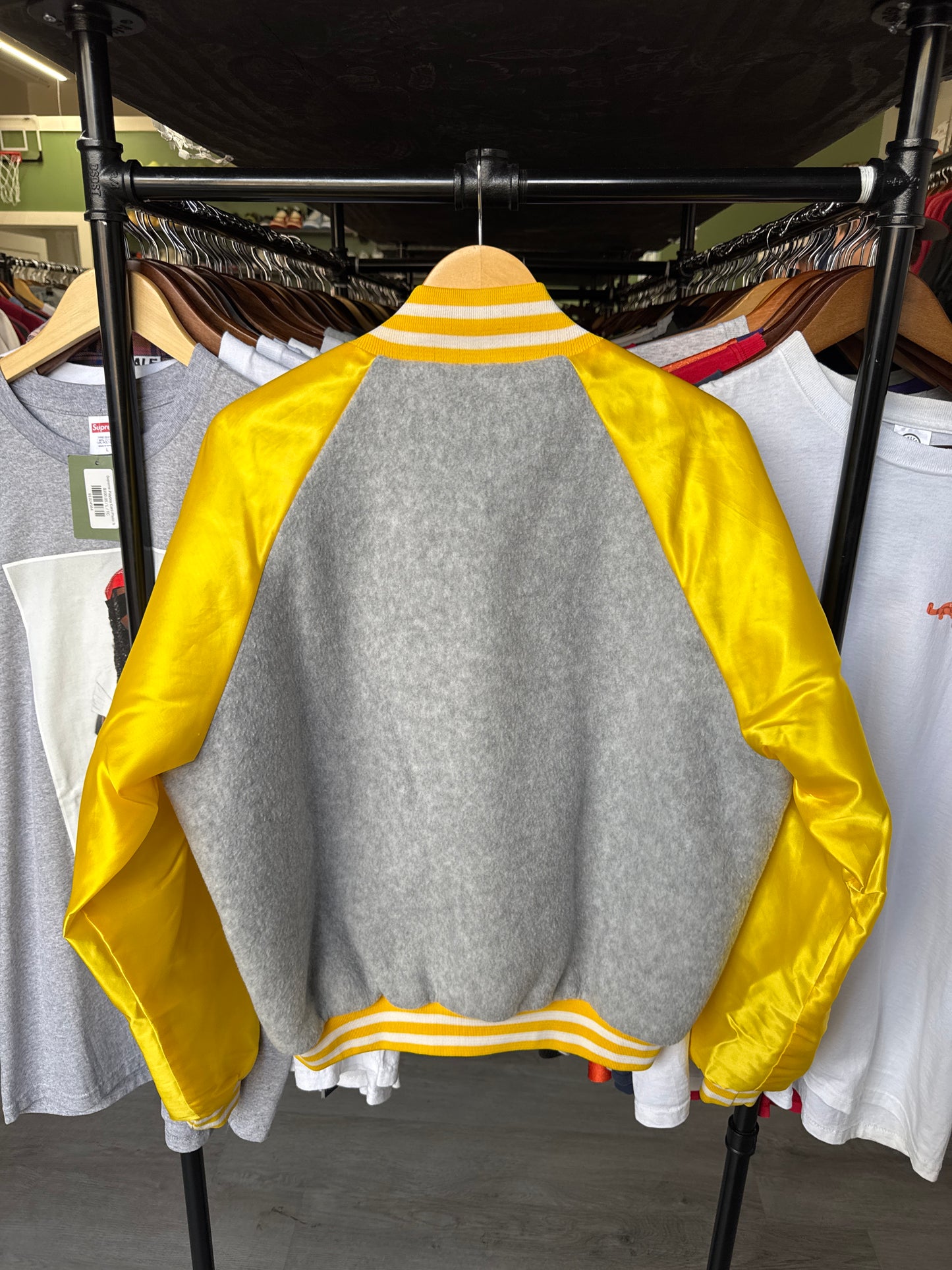 Vintage 80s Windless USA Polarfleece Satin Fleece Varsity Jacket