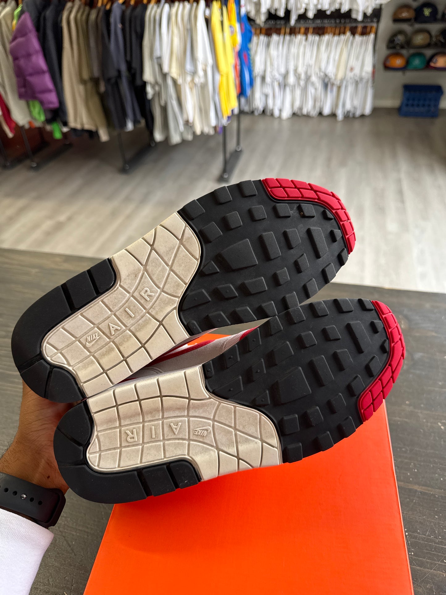 Pre-owned Nike Air Max 1 Anniversary Red 2017