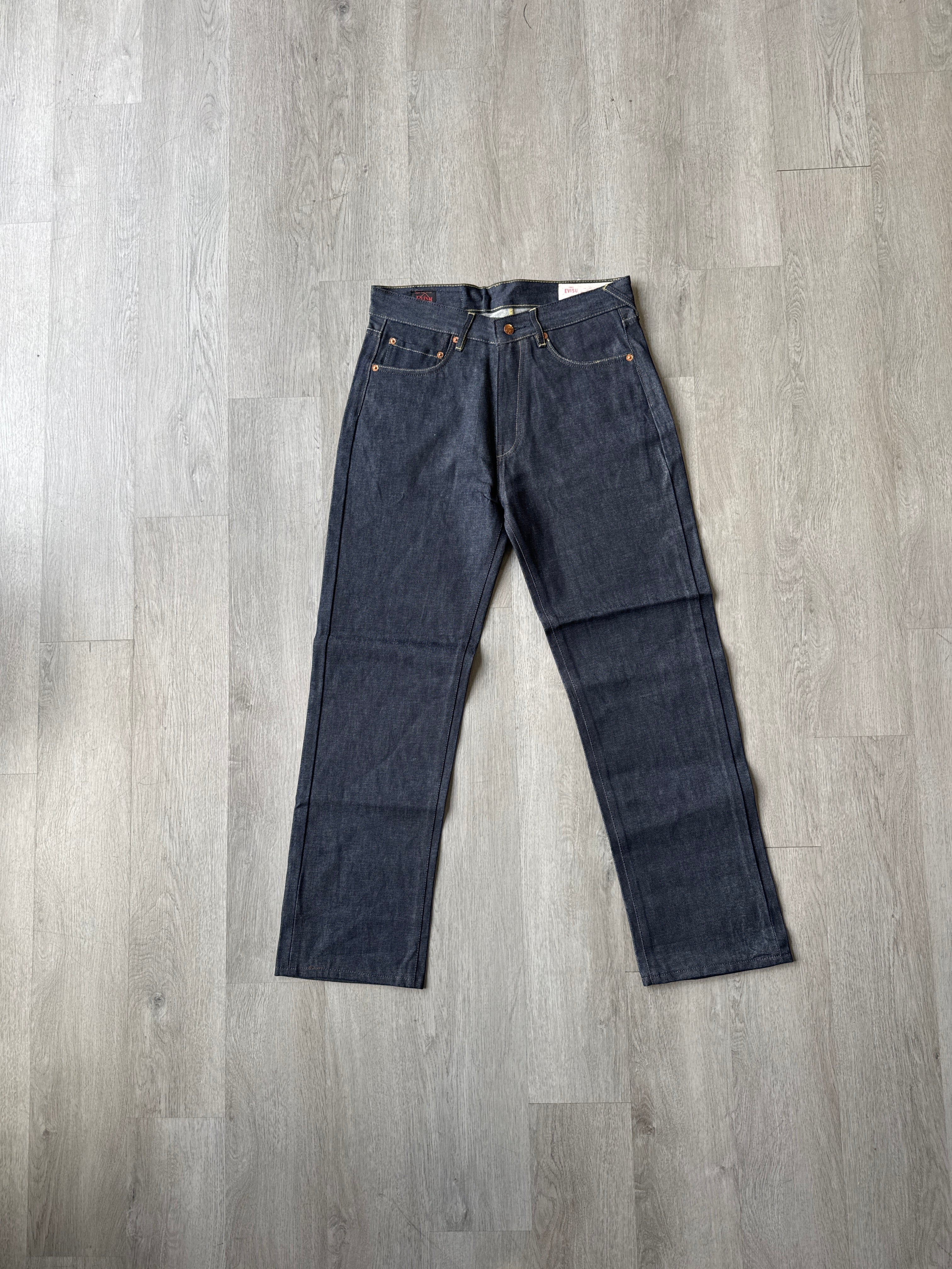 Evisu Gray Dog Japanese Art Selvedge Denim Jeans