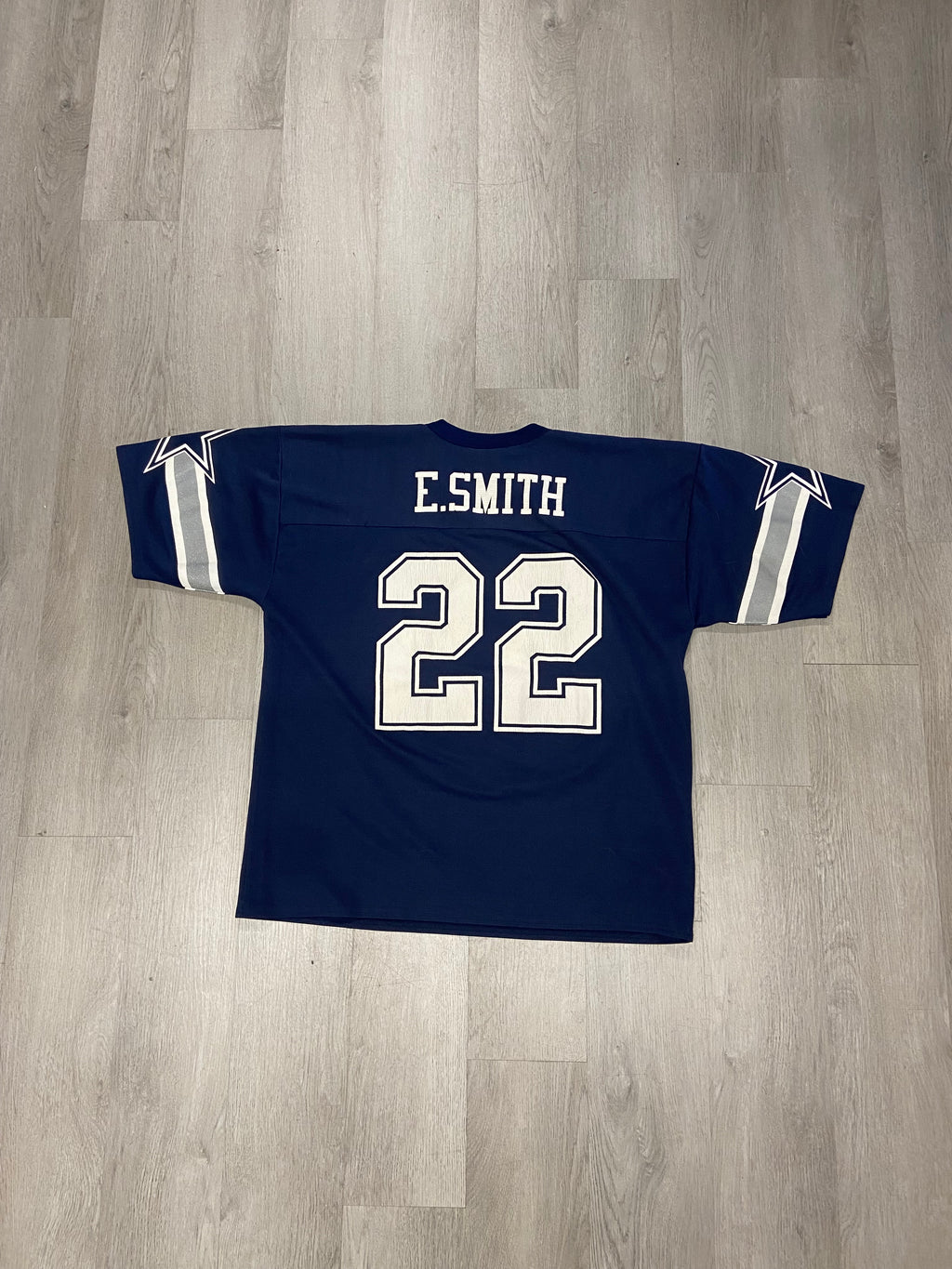 Vintage Logo 7 NFL Dallas Cowboys 22 Emmitt Smith Jersey