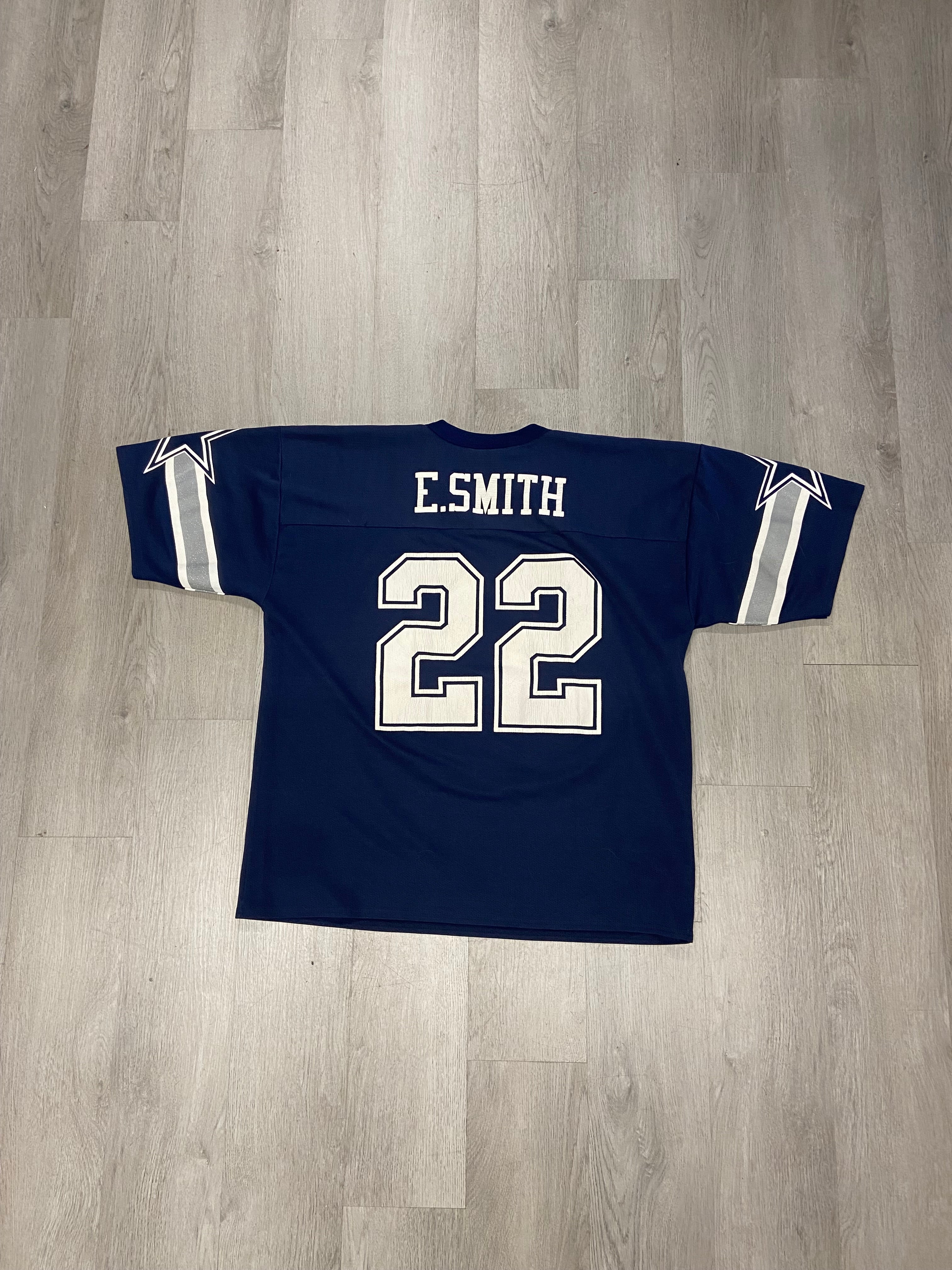 Vintage Logo 7 NFL Dallas Cowboys 22 Emmitt Smith Jersey