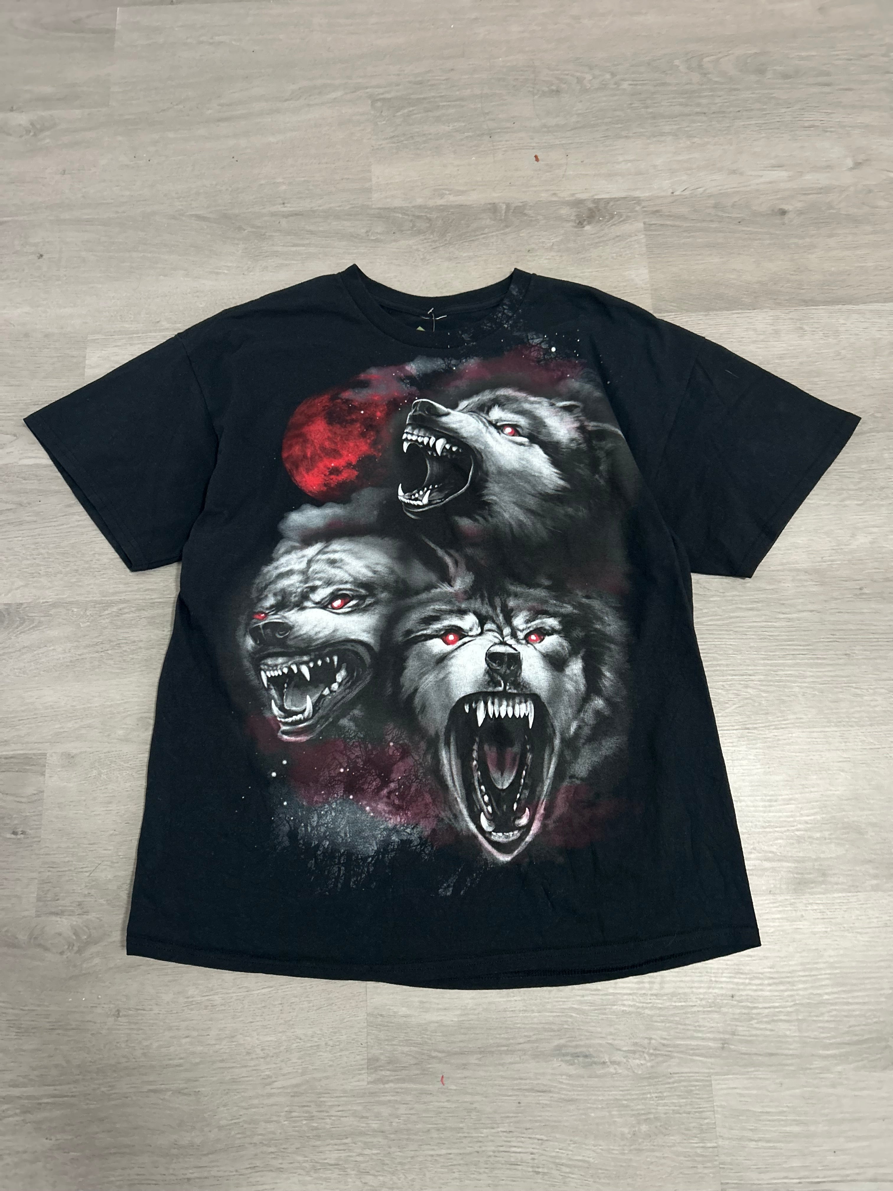 Vintage Black Wolf Pack Tee