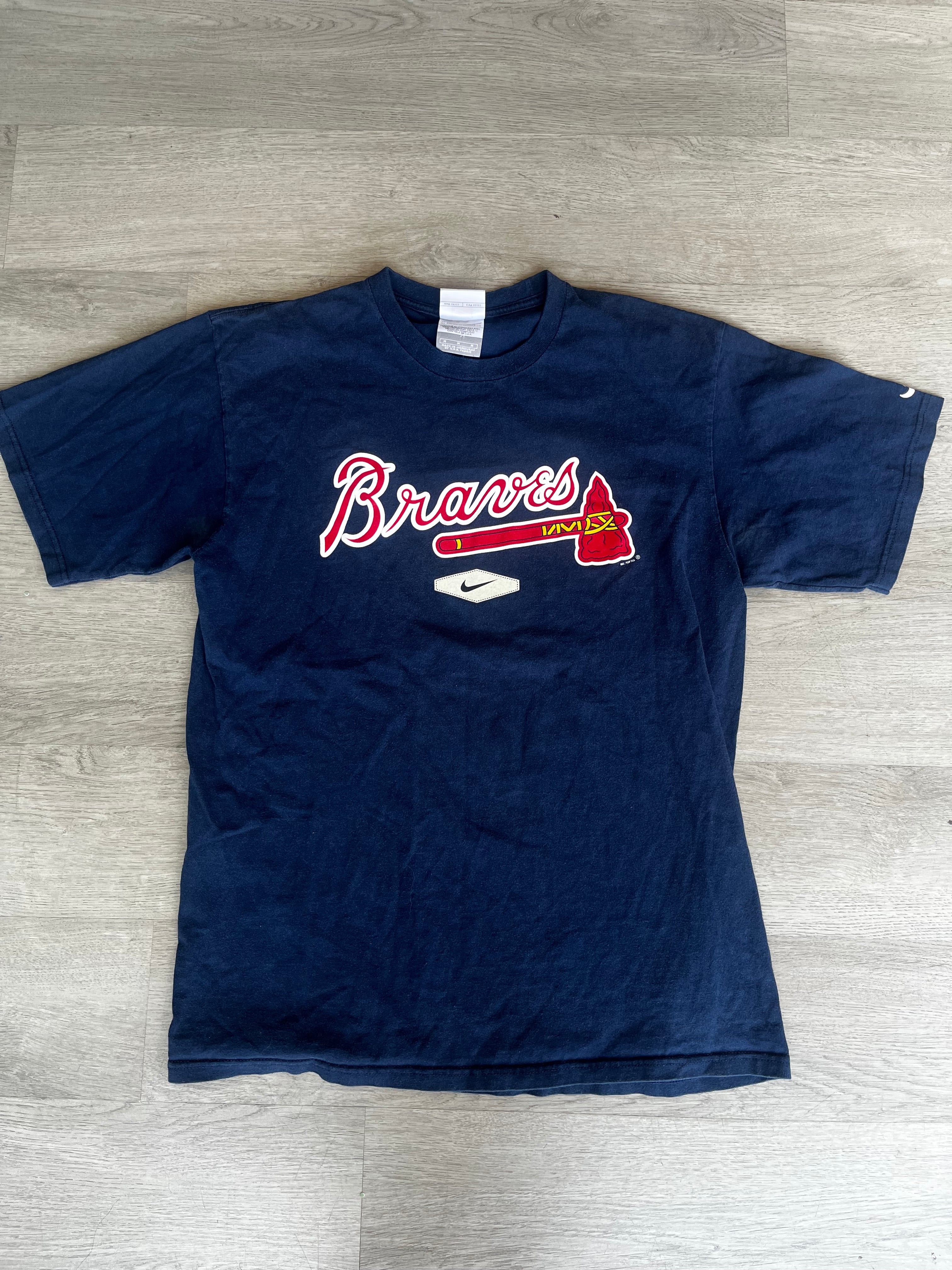 Vintage Navy Blue Atlanta Braves Tee