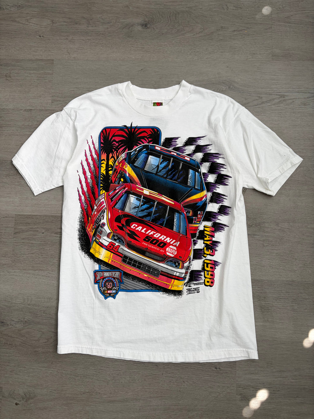 Vintage 1998 California 500 NASCAR Fruit of the Loom Tee