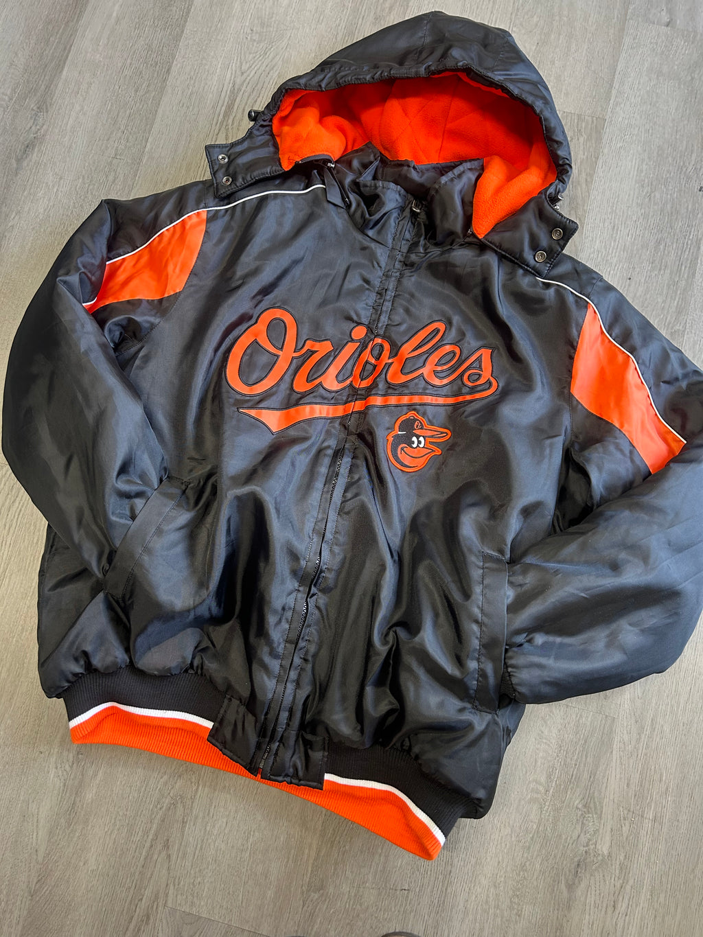 Orioles Genuine Merchandise Hooded Bomber Jacket