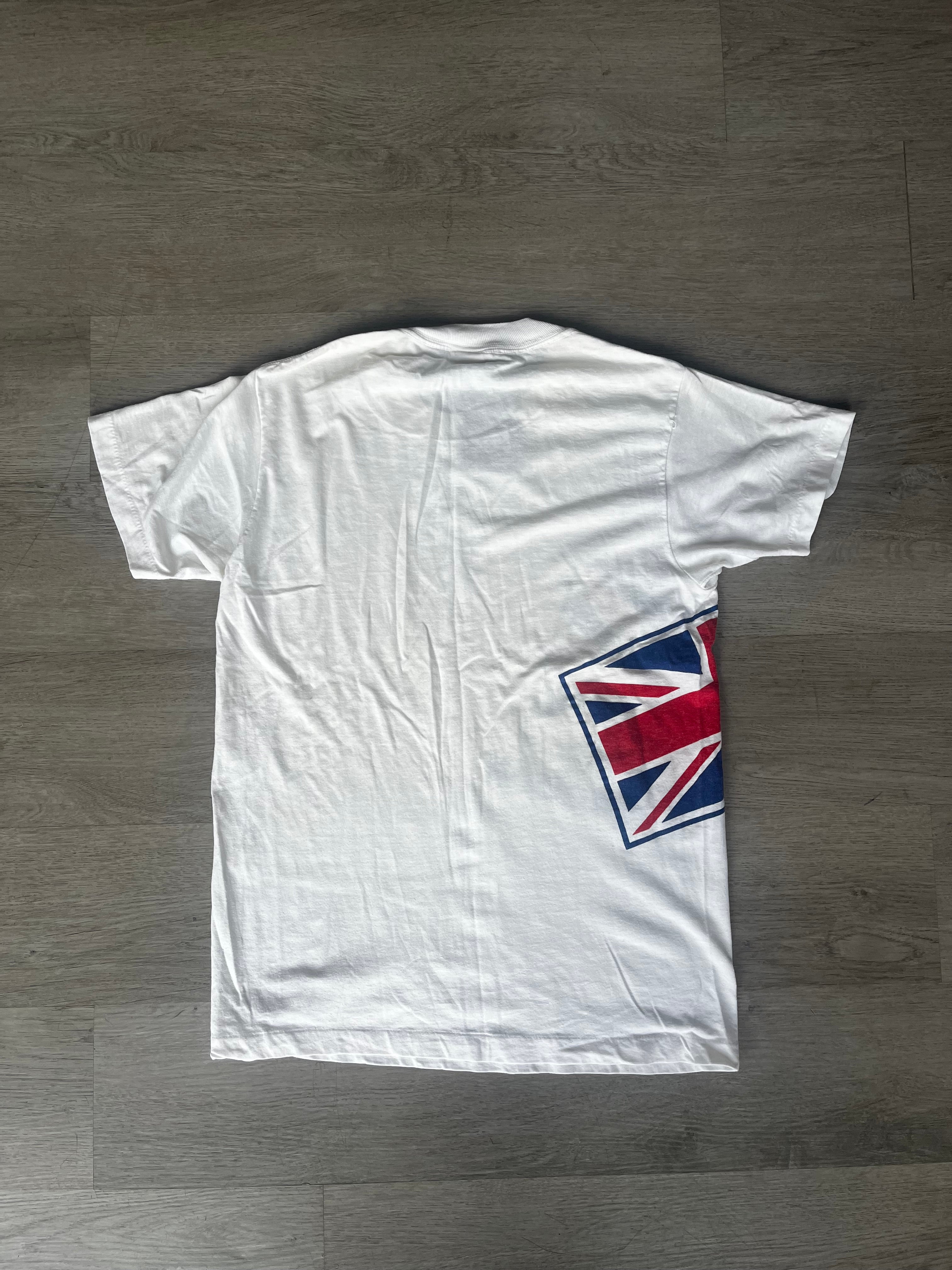 Vintage Reebok Half n Half British Flag Tee
