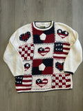 Women’s USA Checkered Knit Sweater