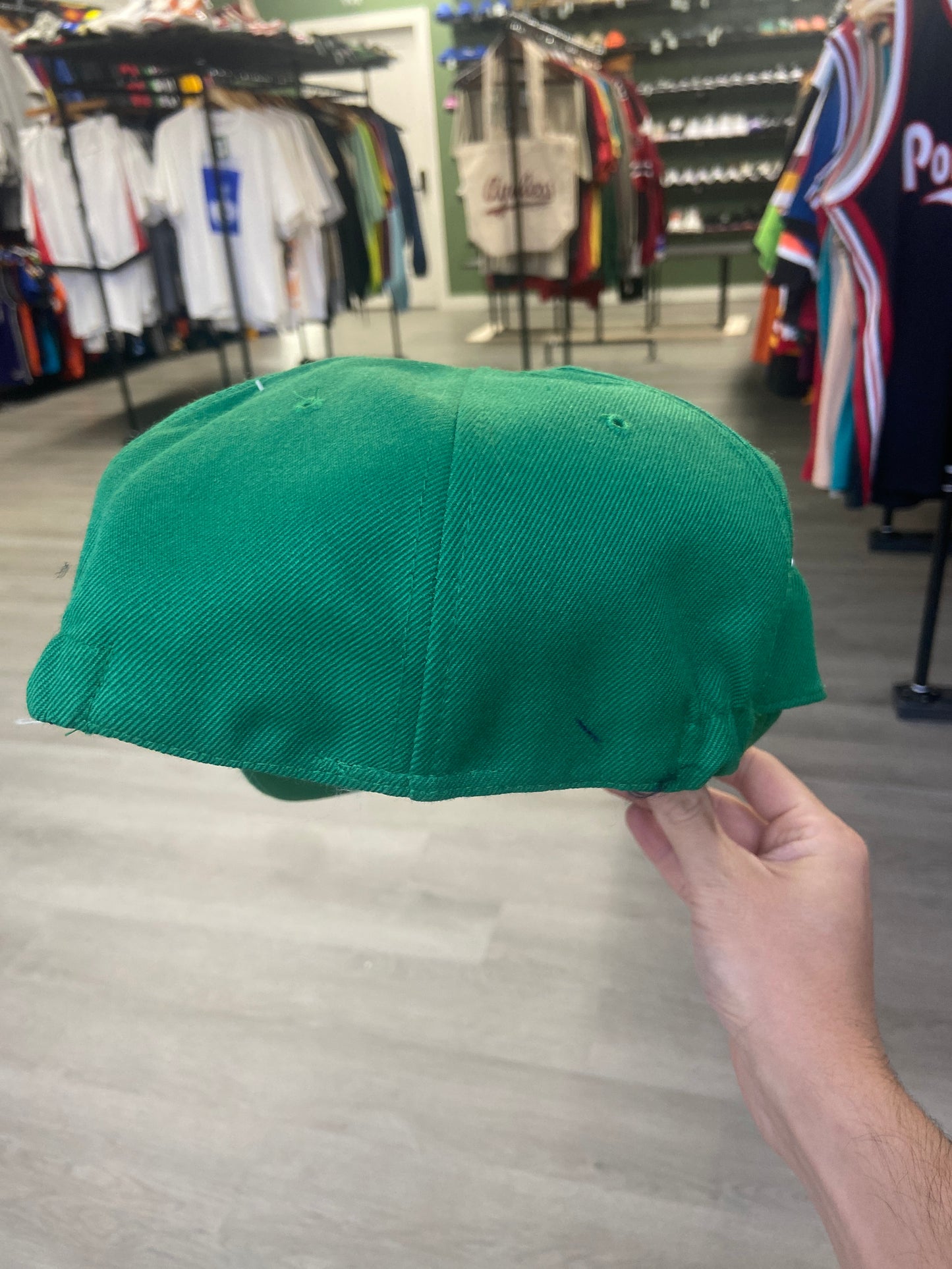 Green Nike Elastic Fitted Hat