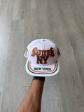 Supreme New York 6-Panel White Snapback Hat