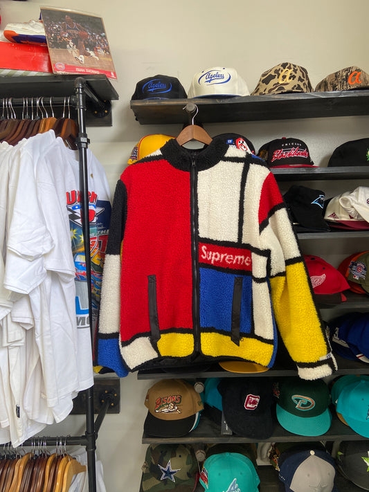 Supreme Reversible Colorblocked Fleece Jacket