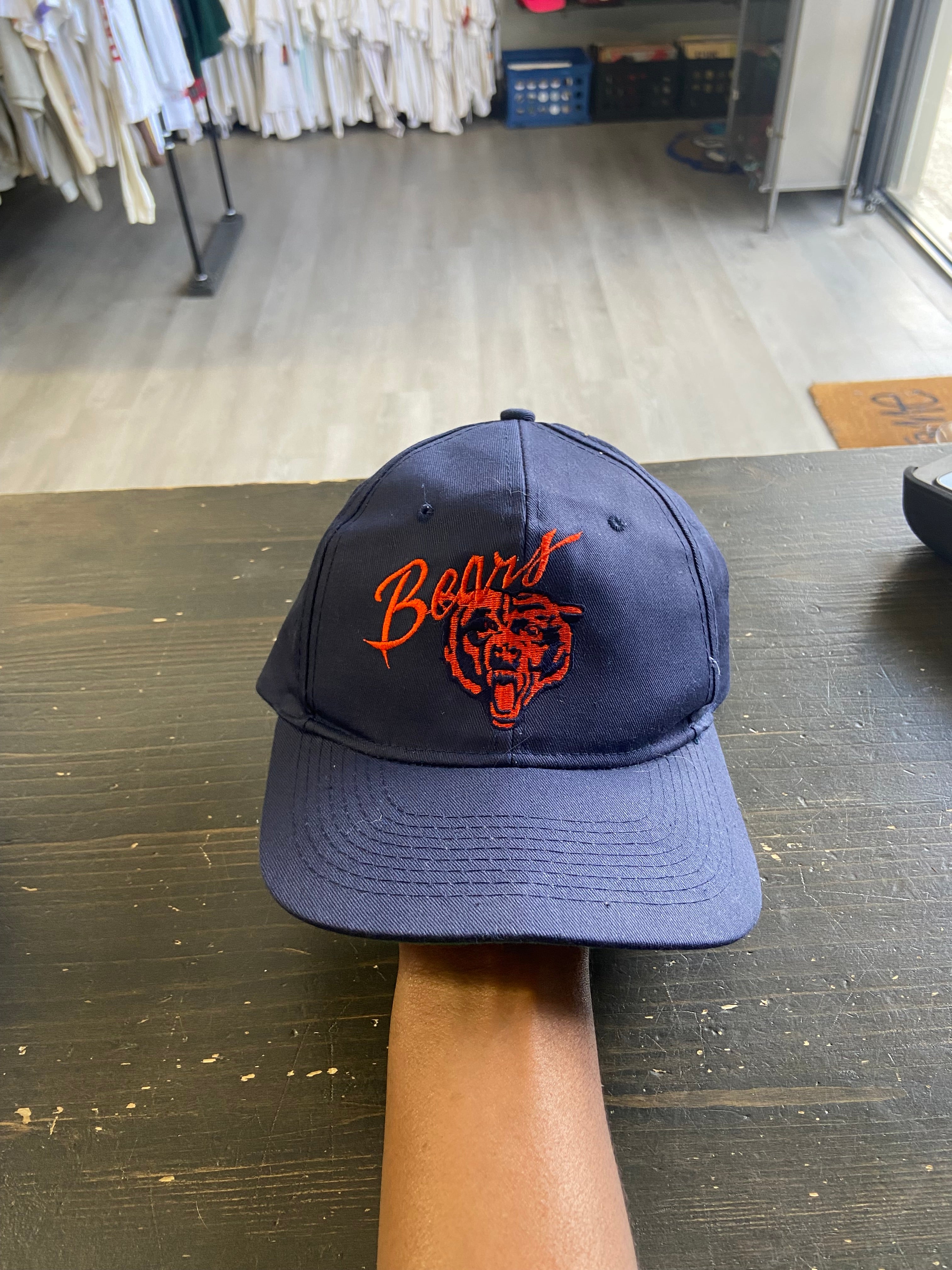 Vintage 90s NFL Chicago Bears  Cursive Script Logo Snapback Hat