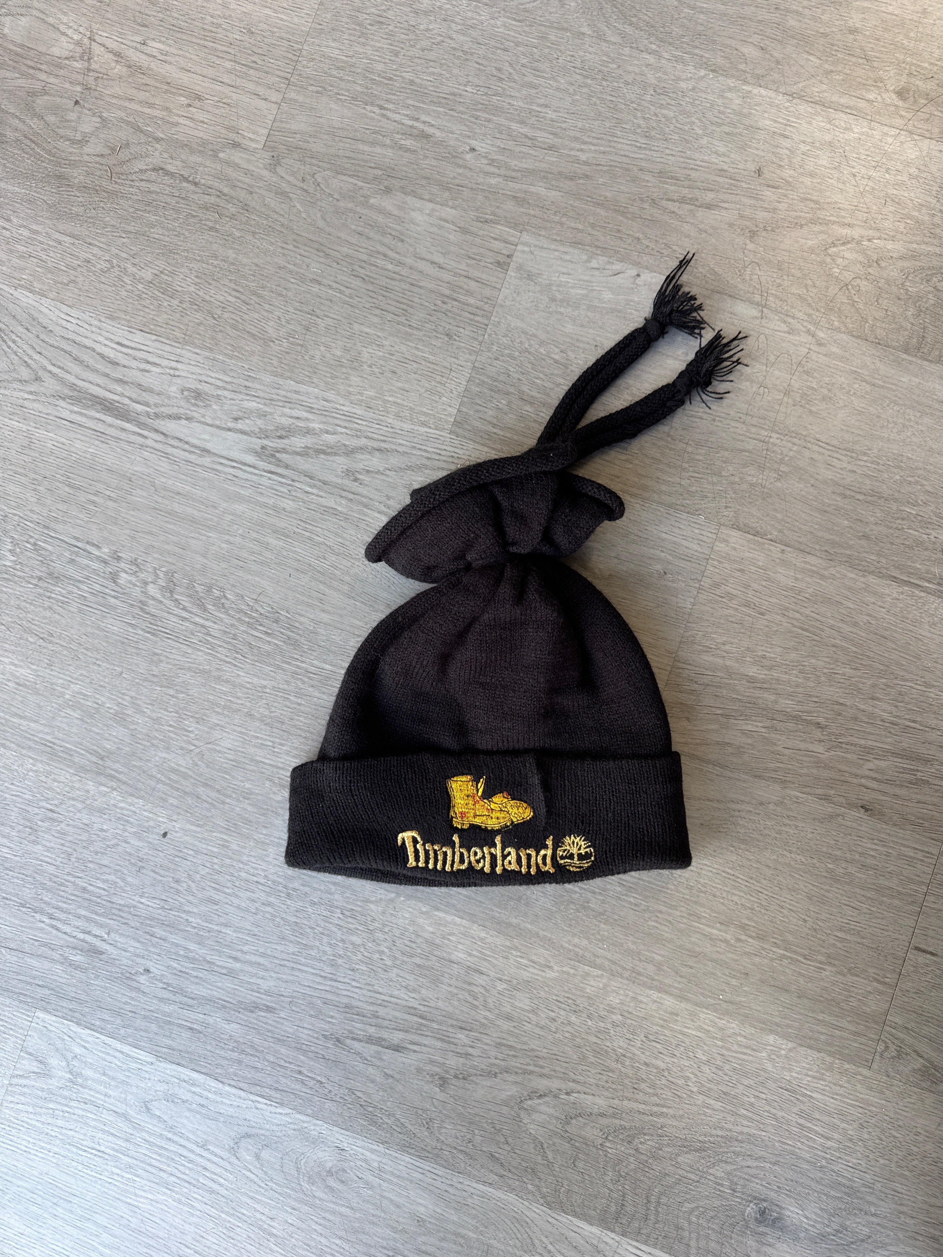Vintage 90s Timberland Boots Embroidered Rag Tie Beanie