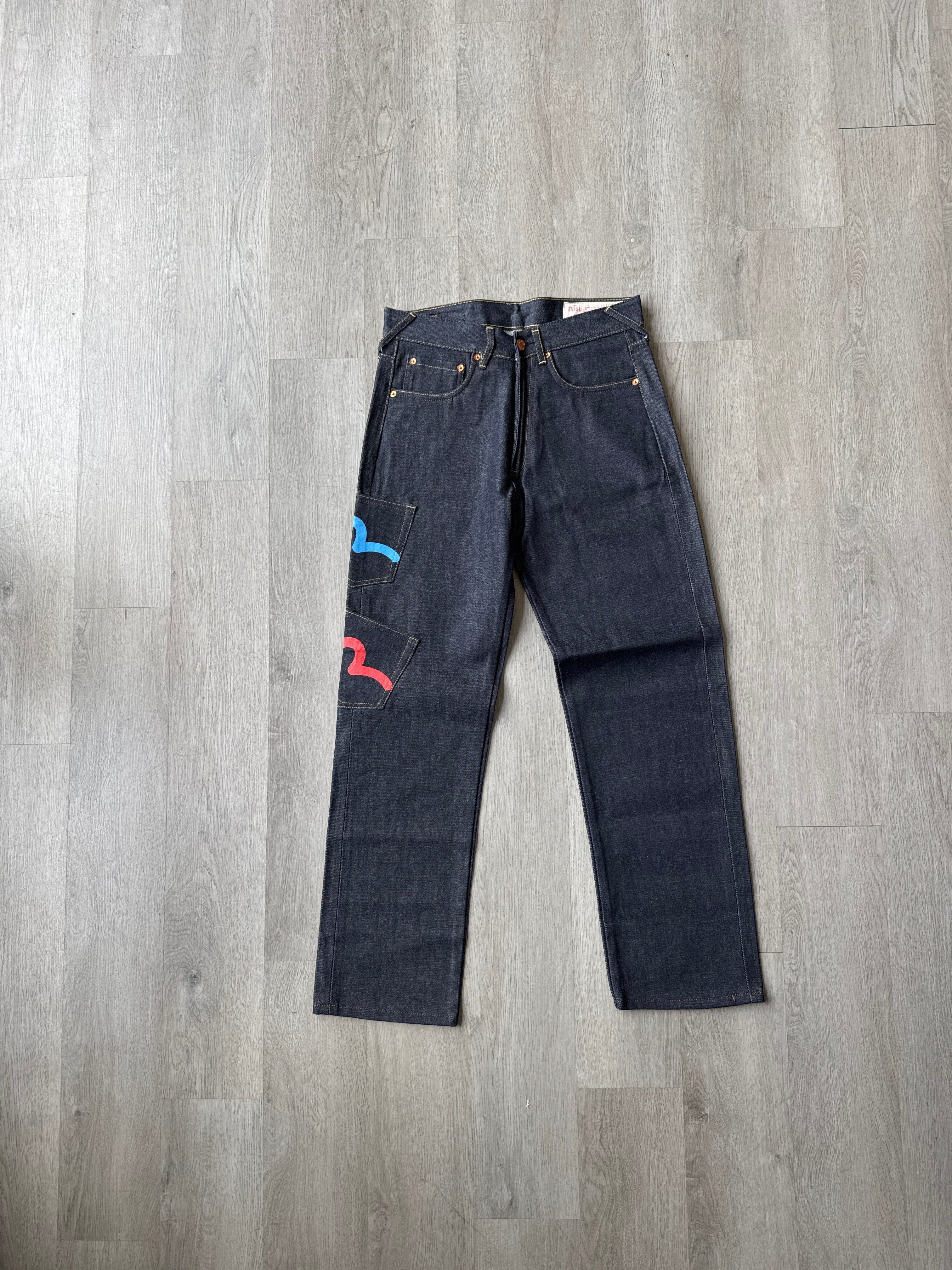 Evisu Multi Pocket Japanese Art Selvedge Denim Jeans