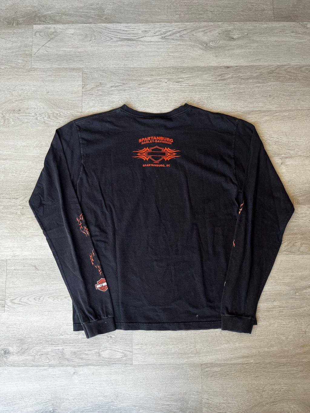 Vintage Harley Davidson Flame Heart Longsleeve