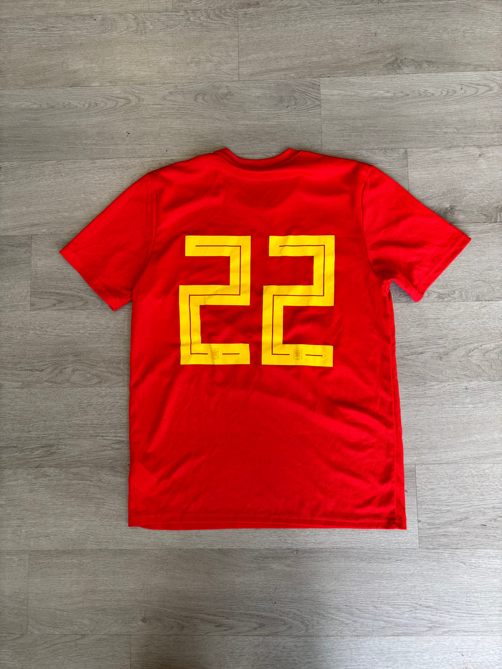 Adidas Spain 2018 World Cup Home #22 Jersey