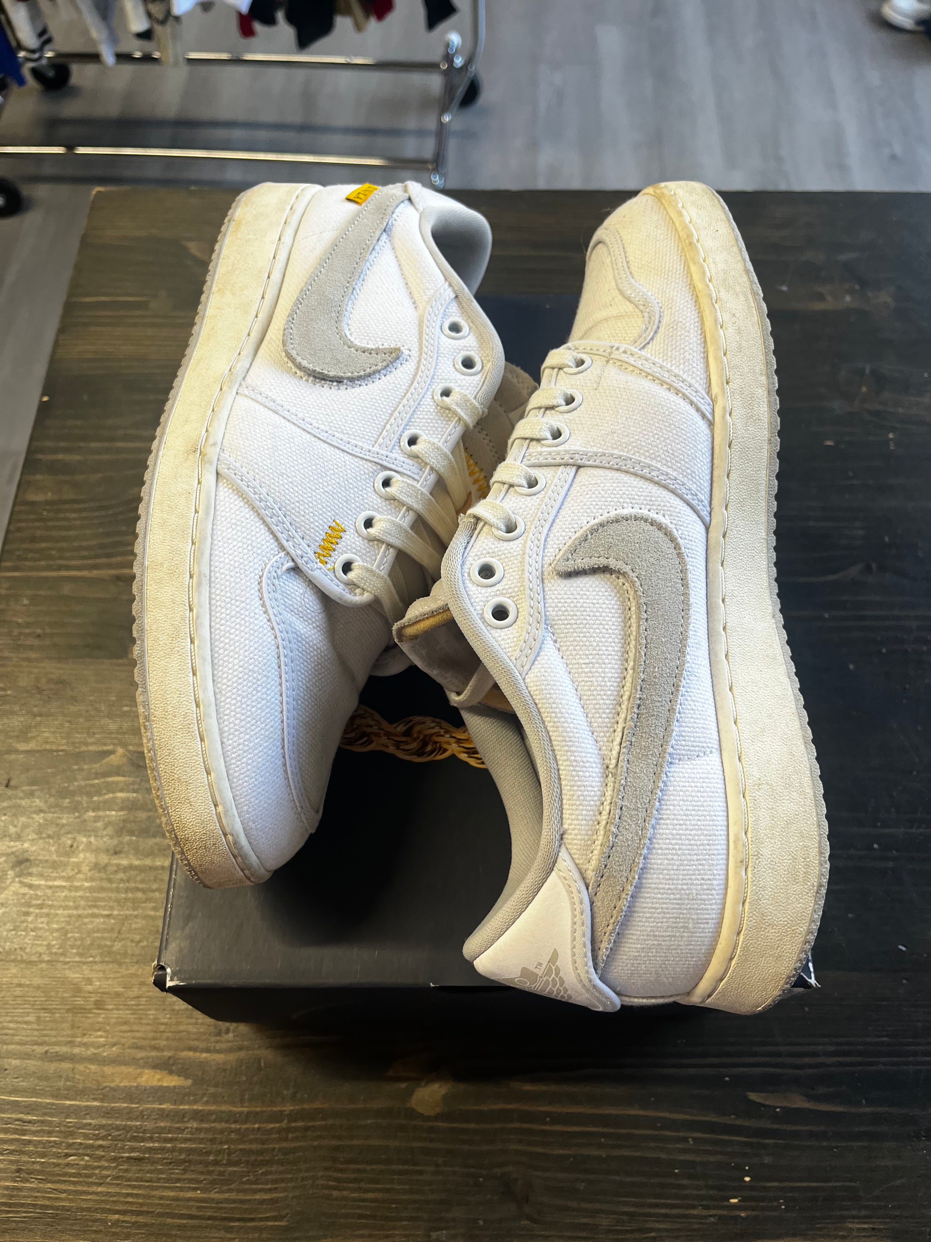 Pre-Owned Jordan 1 Retro AJKO Low SP Union White Canvas