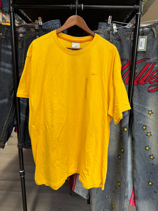 Nike Yellow Small Embroidered Logo Tee