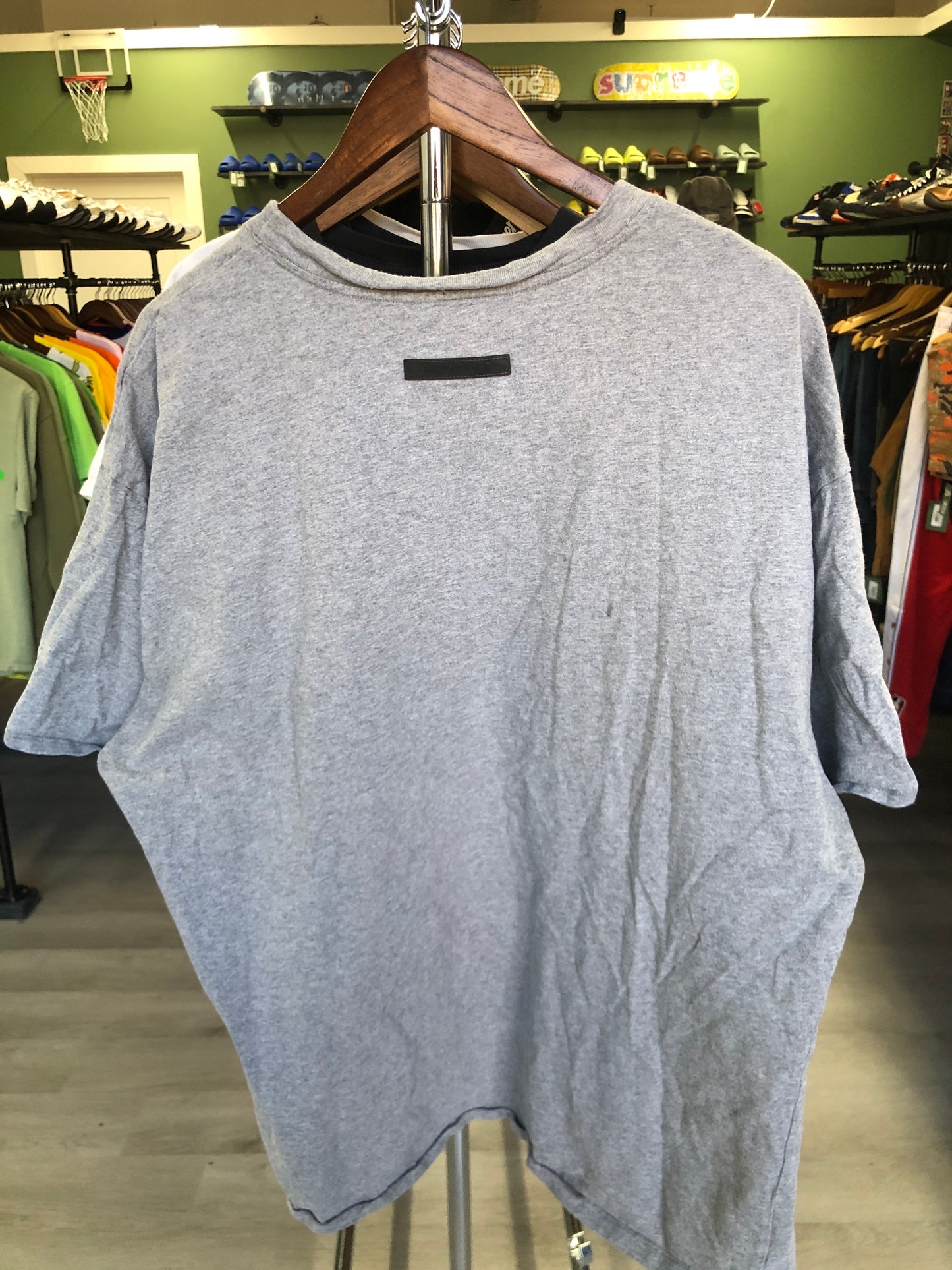 Grey Fear Of God Essentials Tee