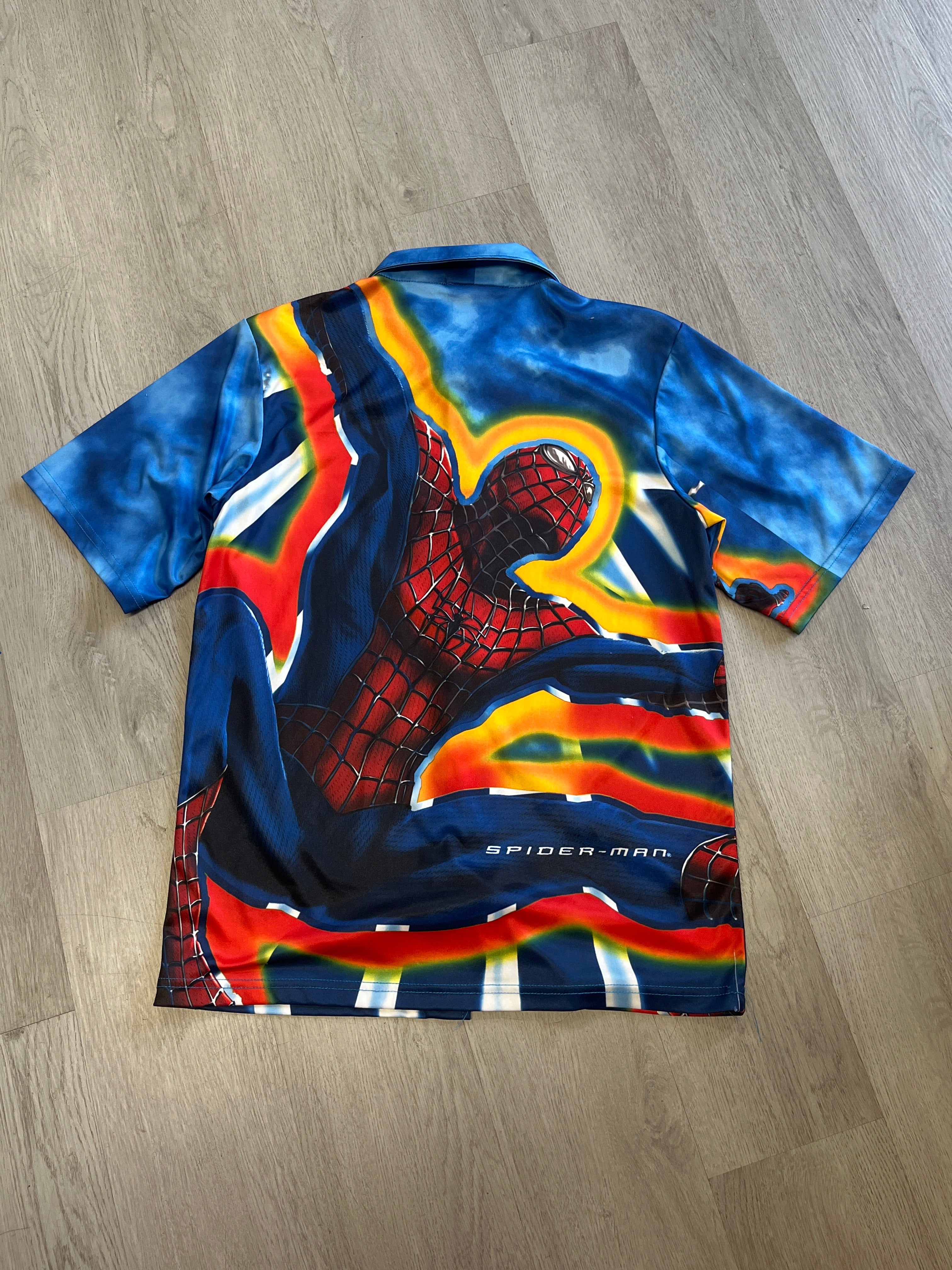 Vintage Spider-Man AOP Button Up Shirt