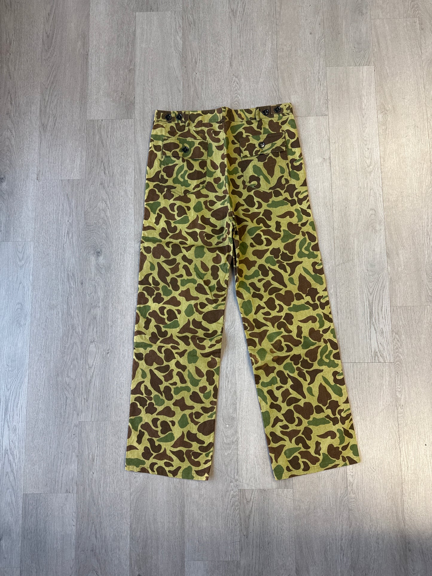 Vintage Duck Camo Military Trousers Pants
