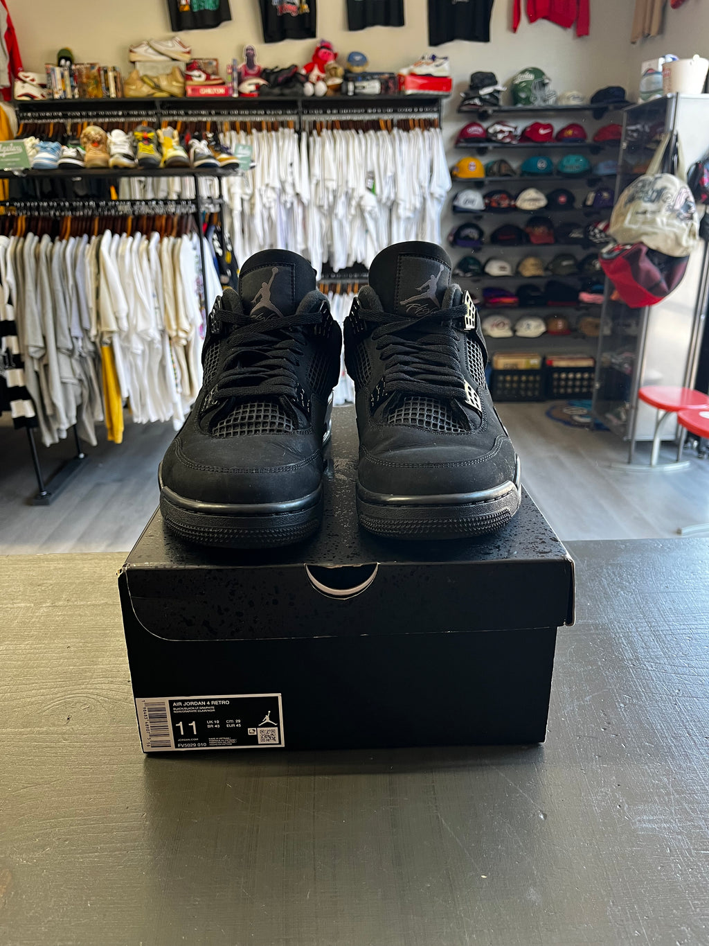 Pre Owned Air Jordan 4 Retro Black Cat