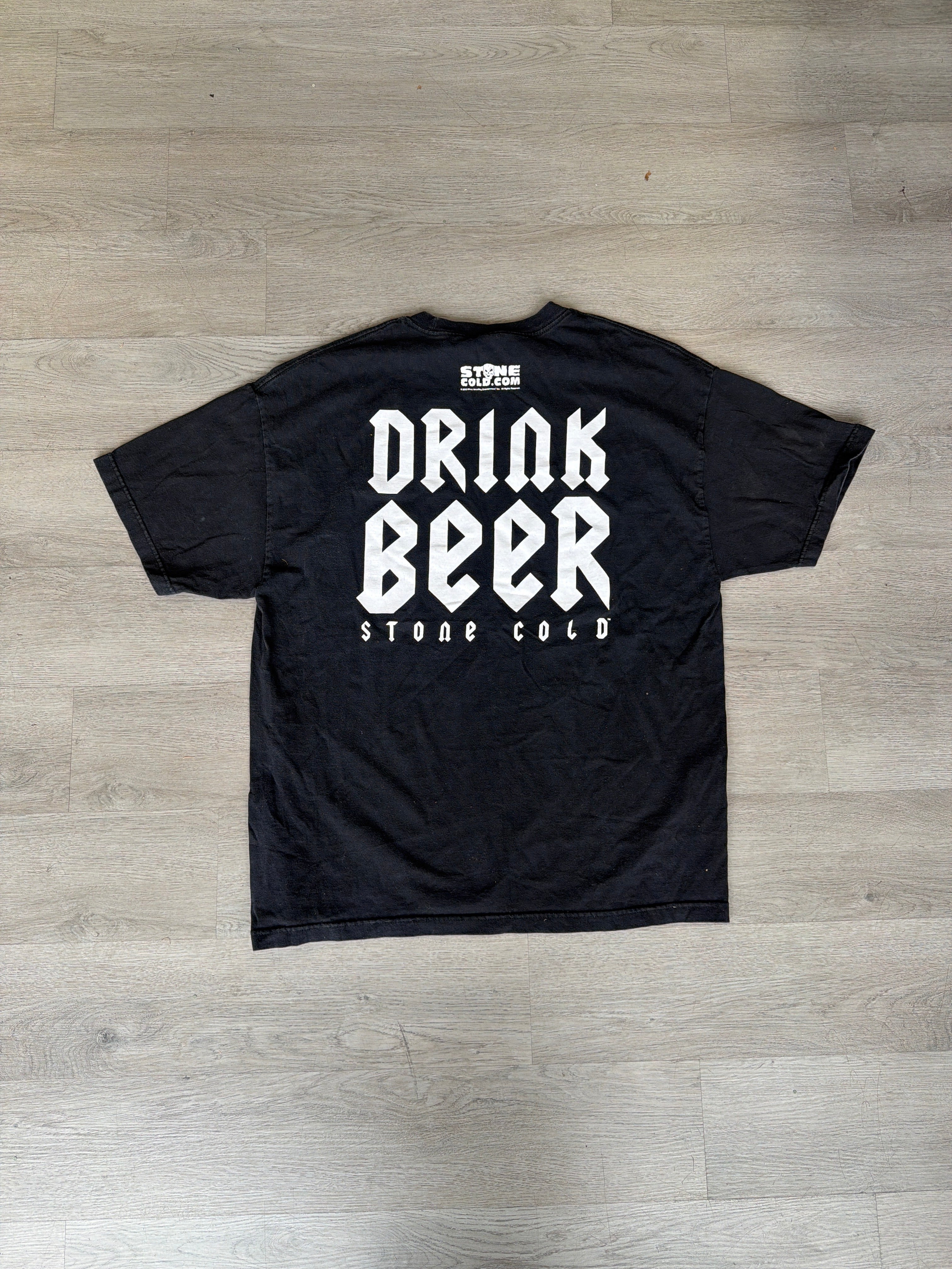 Vintage Fck Fear Drink Beer Stone Cold Steve Austin WWE Tee