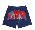 Supreme Navy Rhinestone Mesh NYC SS26 Shorts